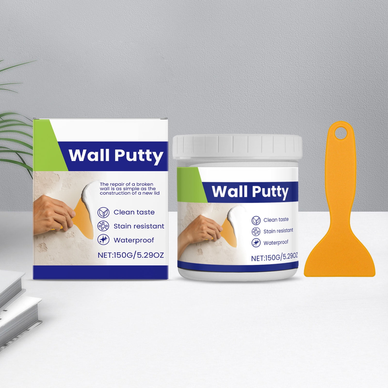 Generic Wall Repair Paste for Scratches Dents and Nail Holes (White, 8 oz) p826h