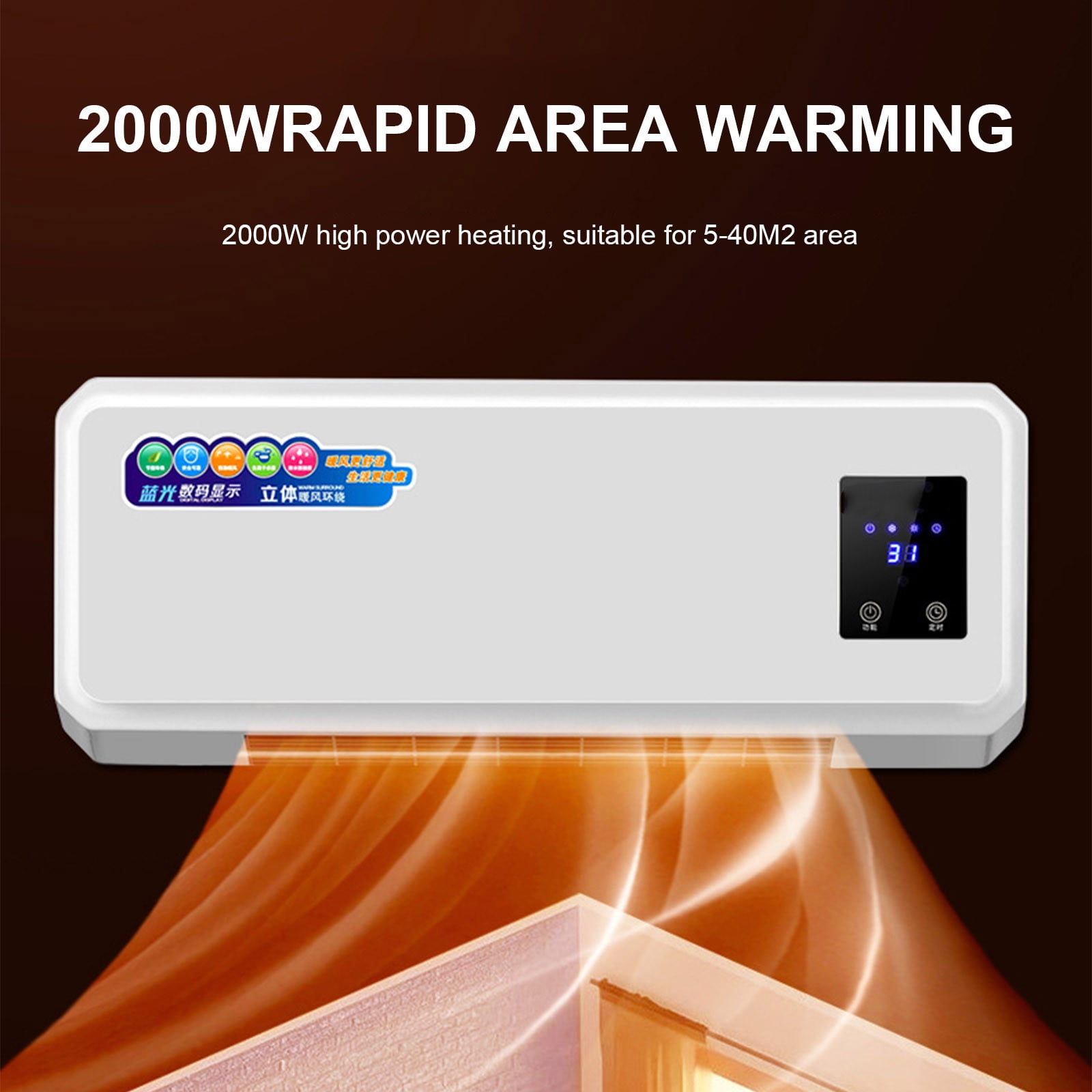 FYHALE 10,000 BTU Window & Wall Air Conditioner, Dual-Function Heating and Cooling System (White, 600 Sq.Ft Coverage) 7wco6