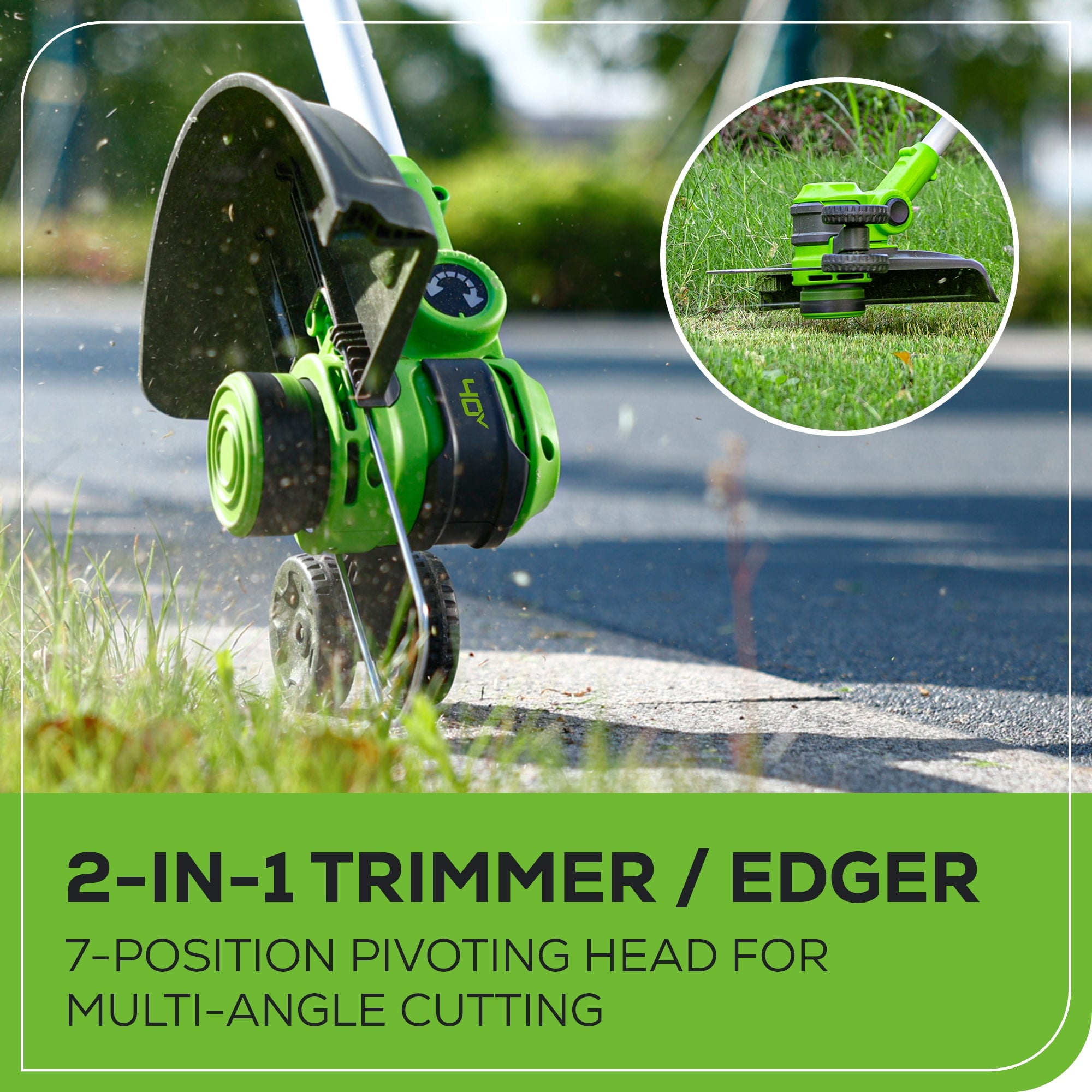 Greenworks 40V 20 in Cordless Battery Push Lawn Mower 3-Piece Combo Kit with Blower and String Trimmer (Green, 1-5.0Ah Battery and 1-2.0Ah Battery) l2ujw