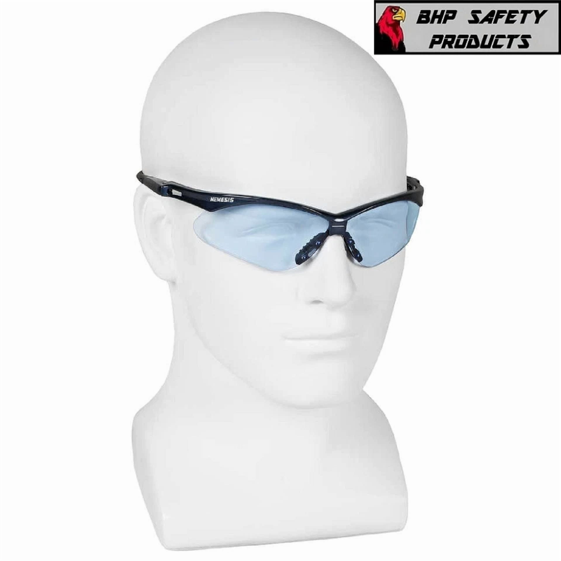 YANI Kleenguard Nemesis Safety Glasses Protective Eyewear (Light Blue Lens, 3 Pair Pack) 70t3k