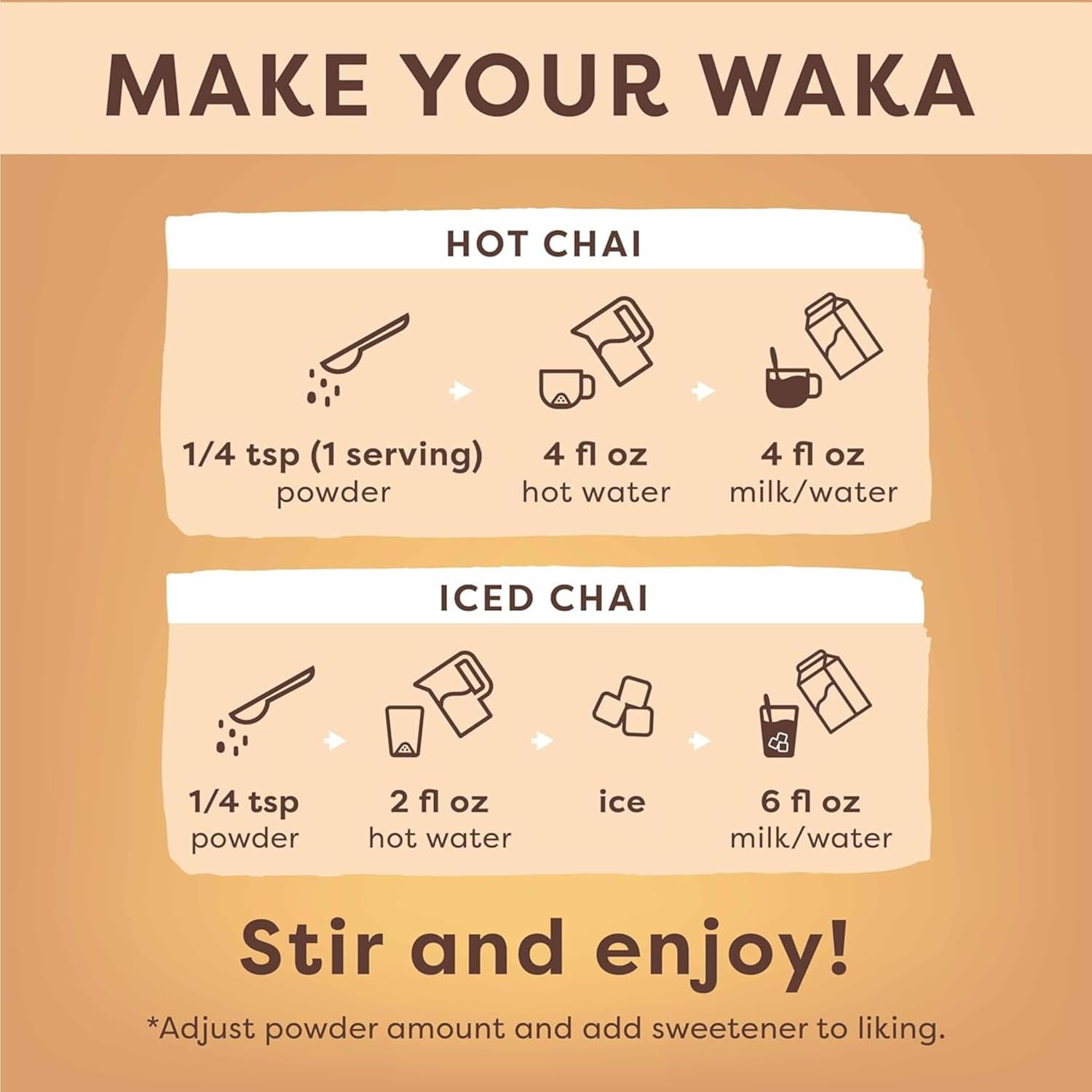 Waka Coffee & Tea Vanilla Chai Tea Mix, Instant Unsweetened Powder with Natural Spices (4.5 oz) hl7ye