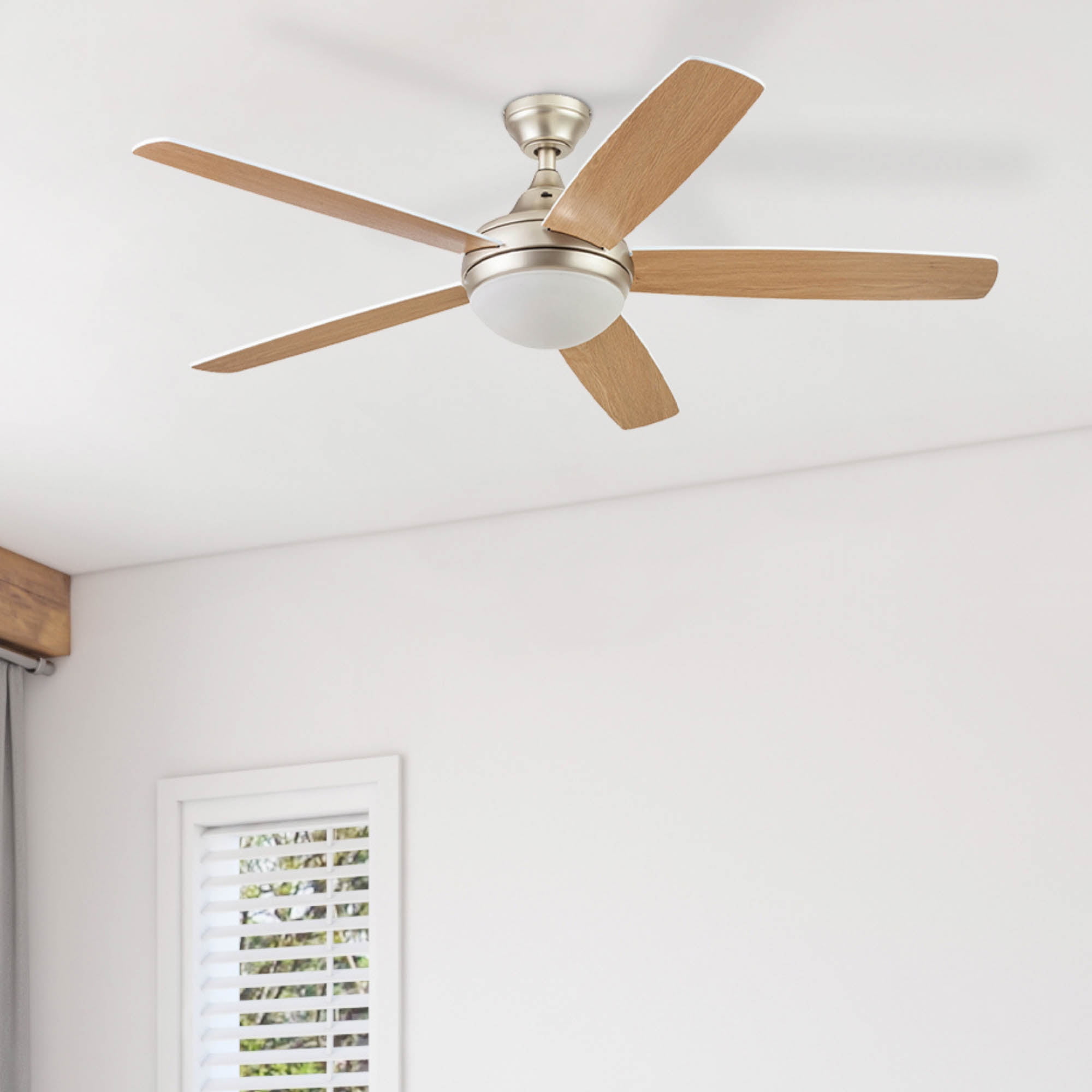 Prominence Home Ashby 52 in Ceiling Fan with LED Light and Remote Control (Soft Gold, 5 Blades) 6yta0