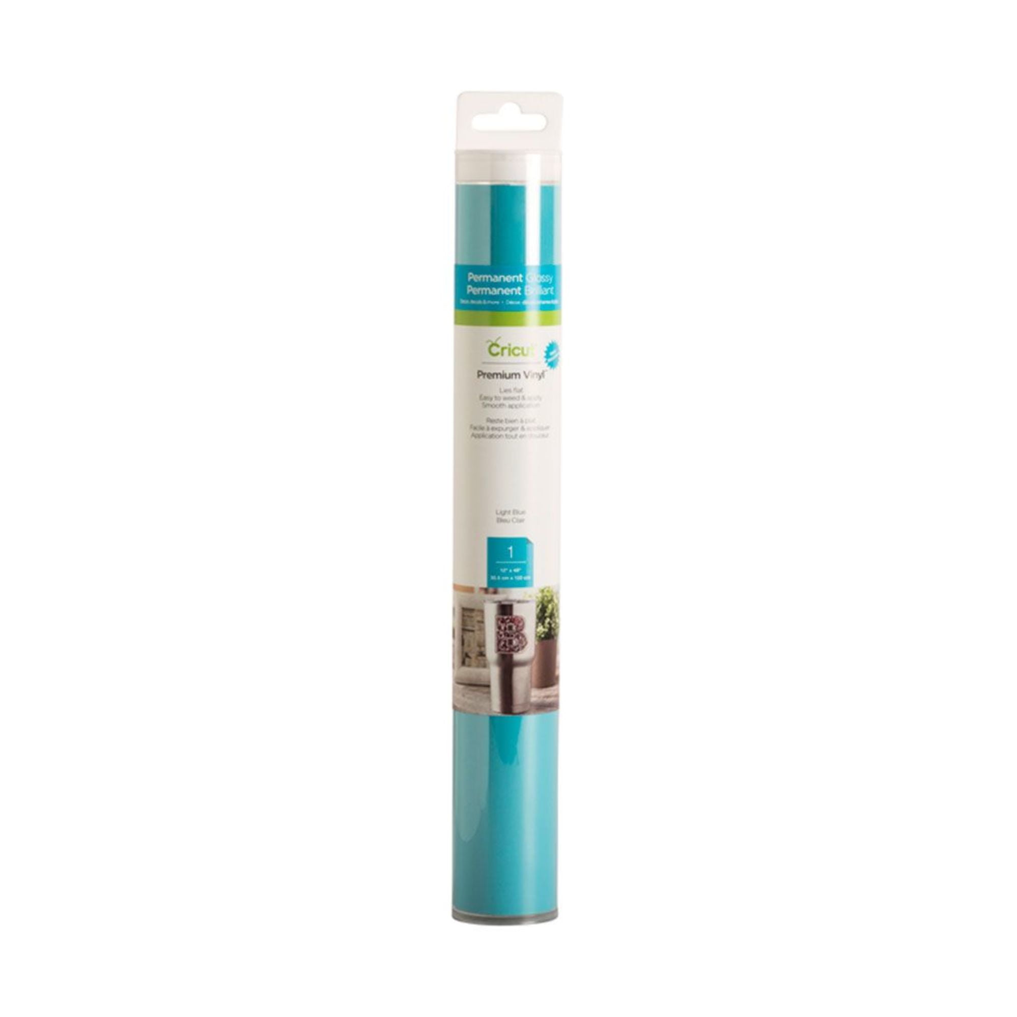 Cricut Premium Permanent Vinyl for DIY Crafting Projects (Light Blue, 12 in x 48 in) 44xuw