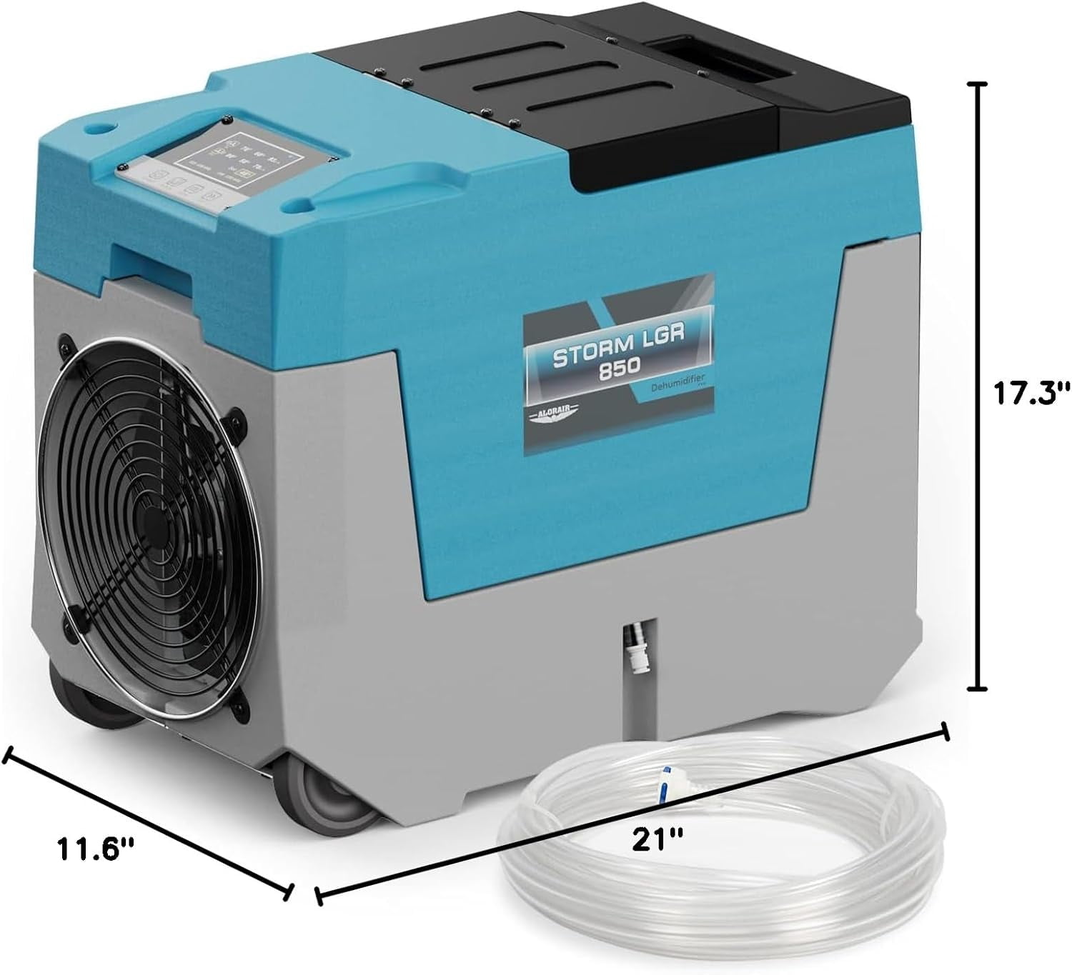 AlorAir 180 PPD LGR Commercial Dehumidifier with Built-in Pump (Blue, 28 Gallons) eki9d