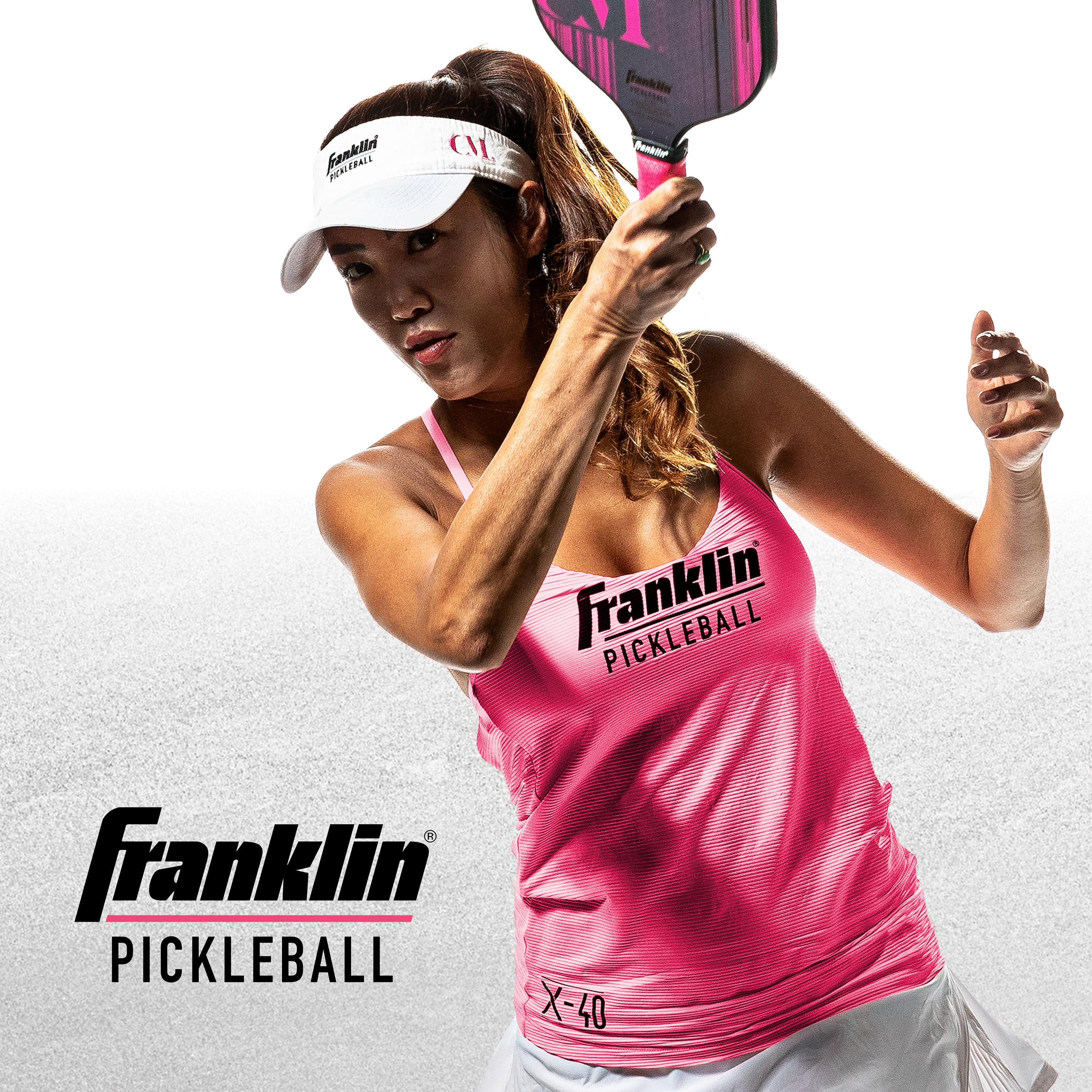 Franklin Sports Pro Pickleball Paddle - Professional Fiberglass Surface Racket with Max Grit Technology (Pink, 15.9 in x 8 in) 5wz40