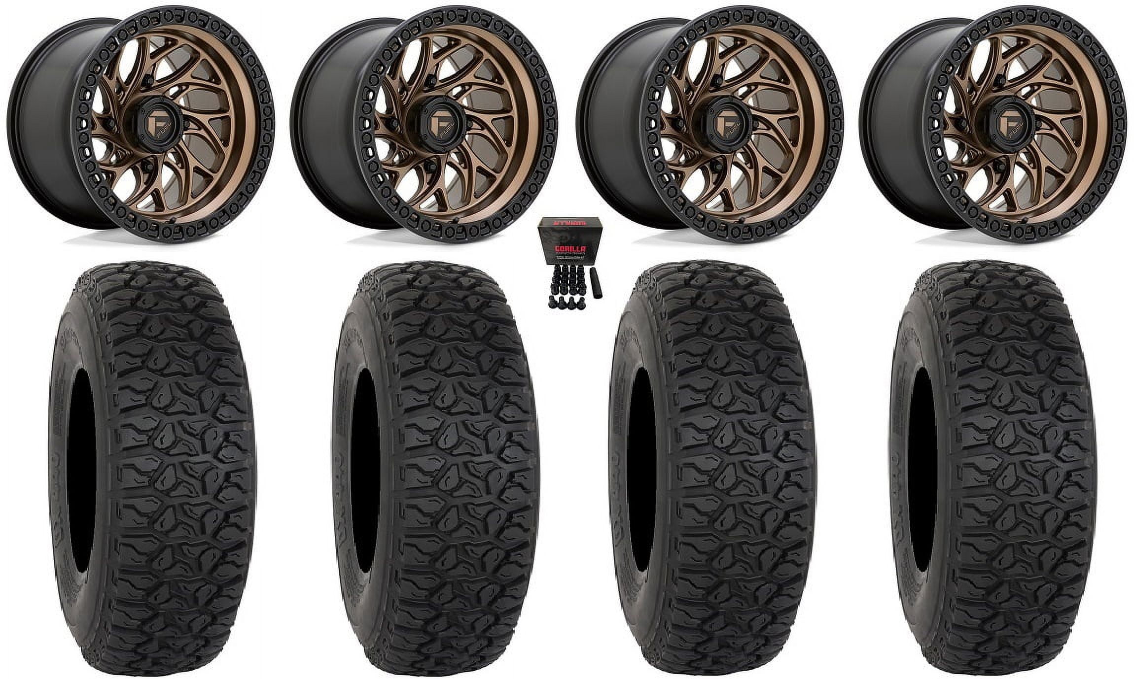 Fuel Wheels Runner 15 in Bronze Wheel and 33 in DX440 Tire Set (15 in, Bronze) gnuen