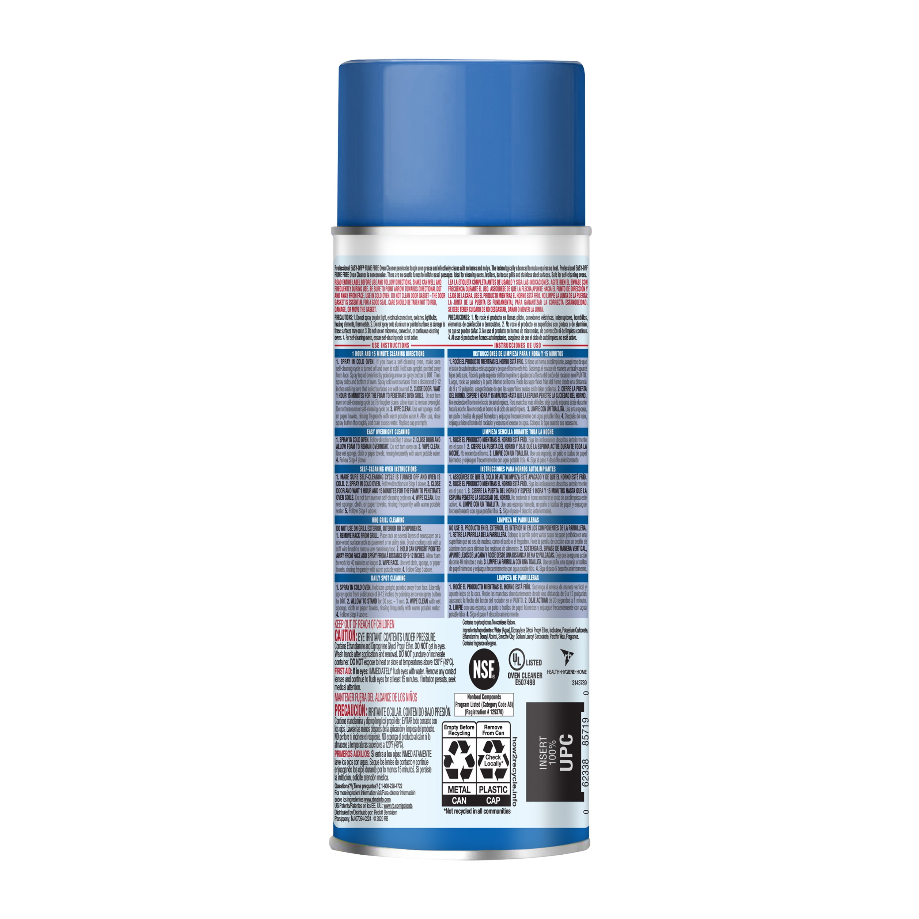 Easy-Off Fume Free Oven Cleaner Foam (Grease and Burned-On Food Remover, 14.5 oz) v3e27