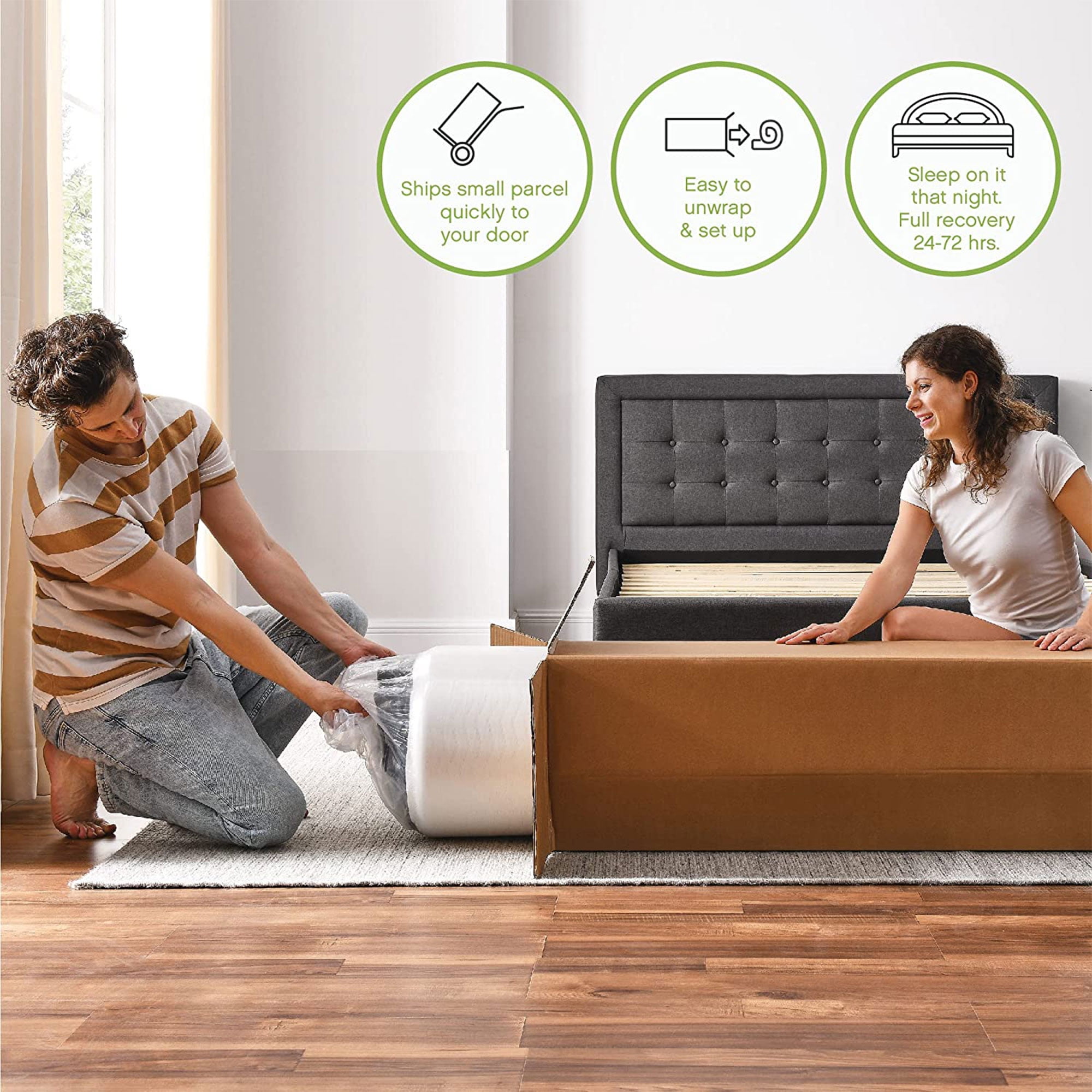 Cool Gel Gramercy 14 in Full Pillow Top Hybrid Mattress (White, Full) n1y30