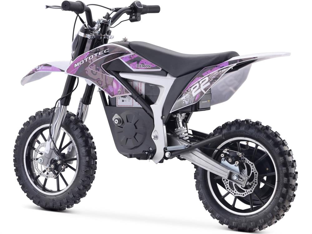 MotoTec Demon Electric Dirt Bike 36V 790W Lithium Powered (Purple, 49 in x 22 in x 32 in) 4jefy