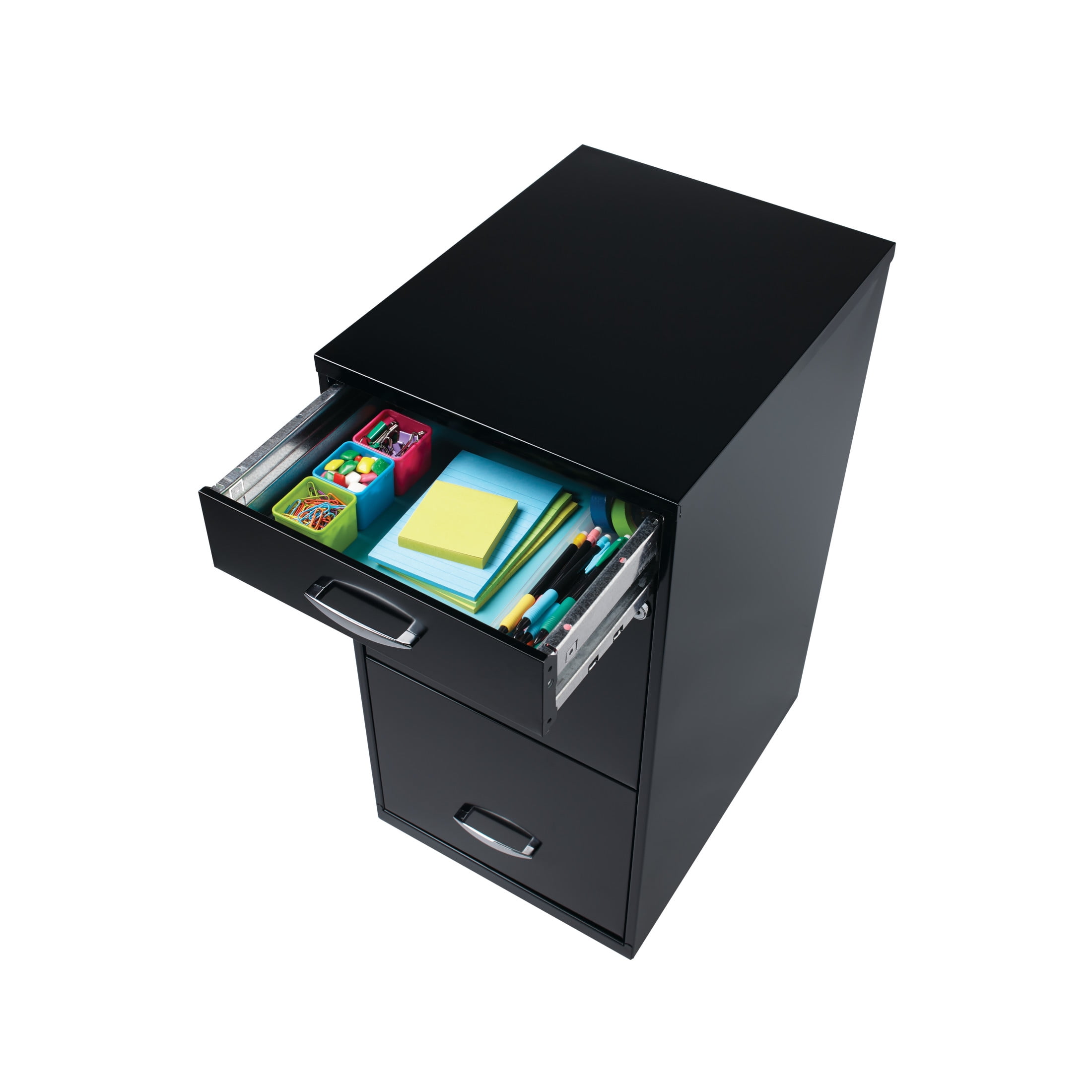 Space Solutions 3 Drawer Vertical File Cabinet with Pencil Drawer (Black, 18 in x 14 in x 27 in) 06h01