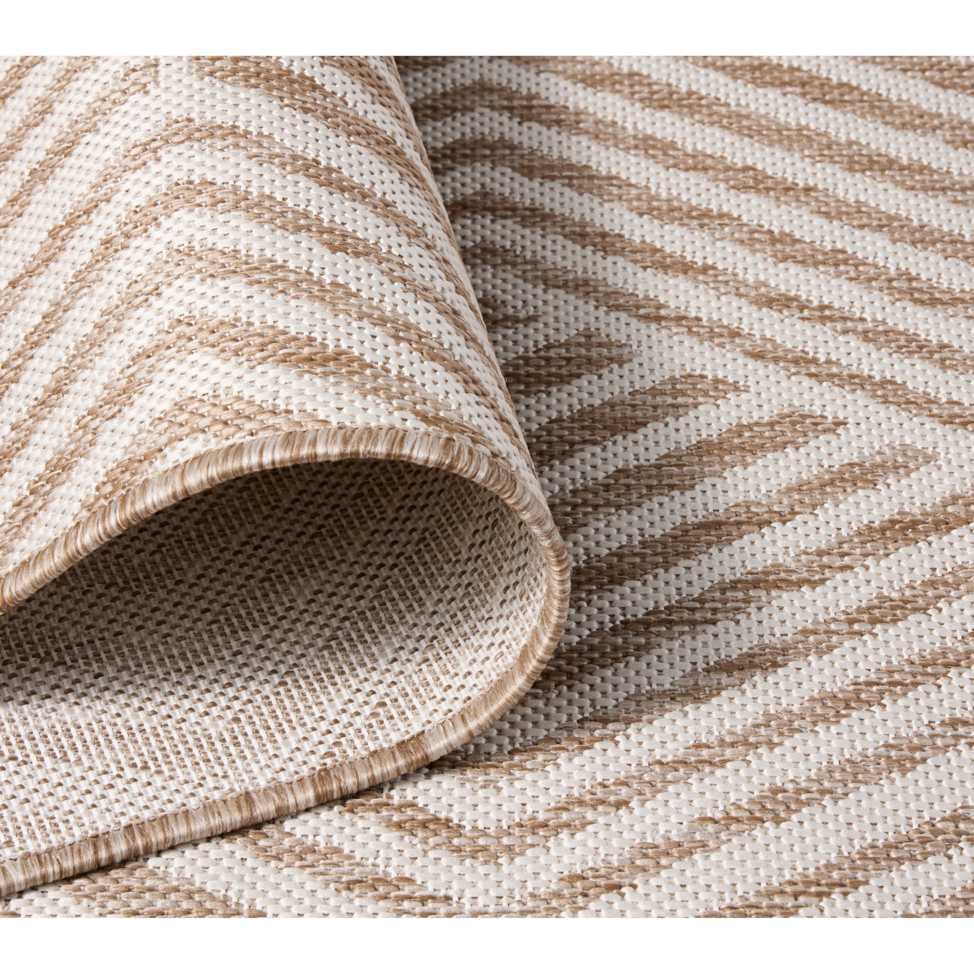 Nicole Miller New York Patio Country Ombre Geo Indoor Outdoor Area Rug (Beige/Cream, 3 ft 11 in x 5 ft 2 in) k6d80
