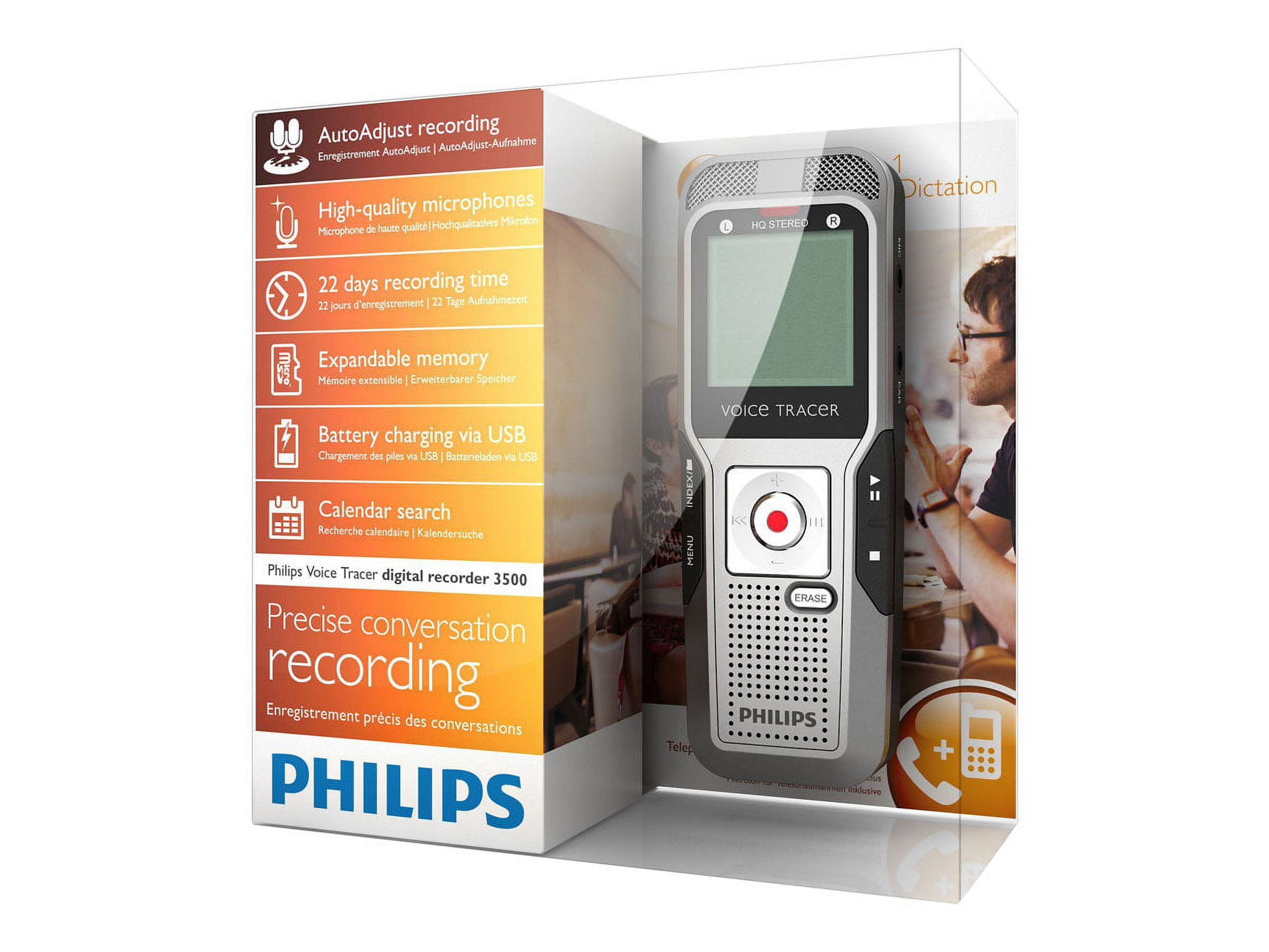 Philips Voice Tracer Digital Recorder with AutoAdjust Recording (Black, 32 GB Capacity) iduik - Image 7