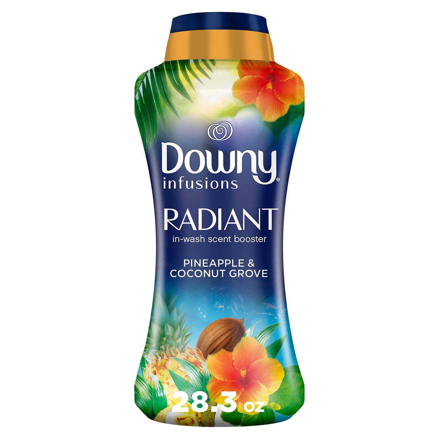 Downy Infusions Radiant In-Wash Scent Booster Beads, Pineapple & Coconut Grove (28.3 oz) d9kr8