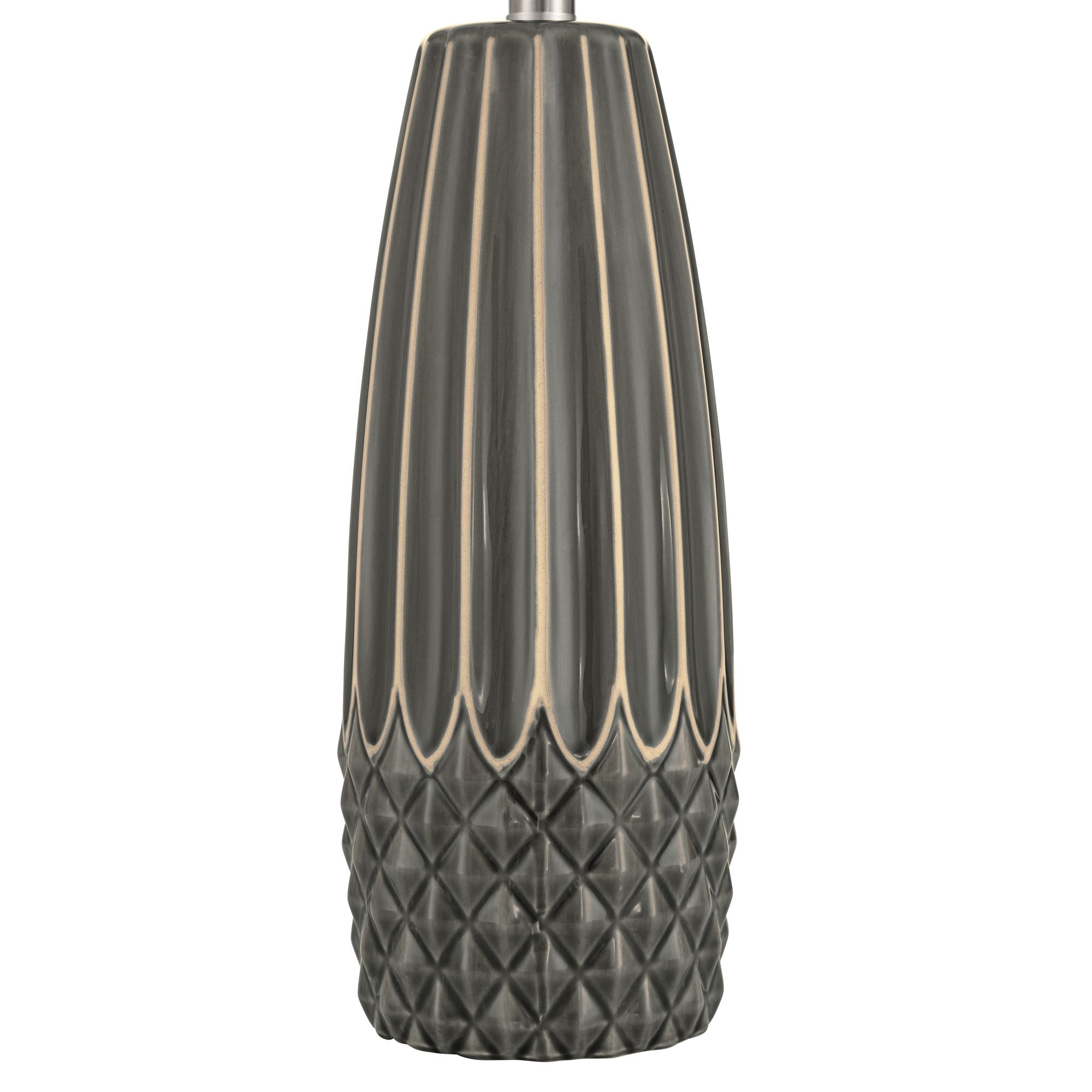 360 Lighting Olsen Ceramic Table Lamp with Fabric Shade (Charcoal Gray, 26.5 in) y4hc6