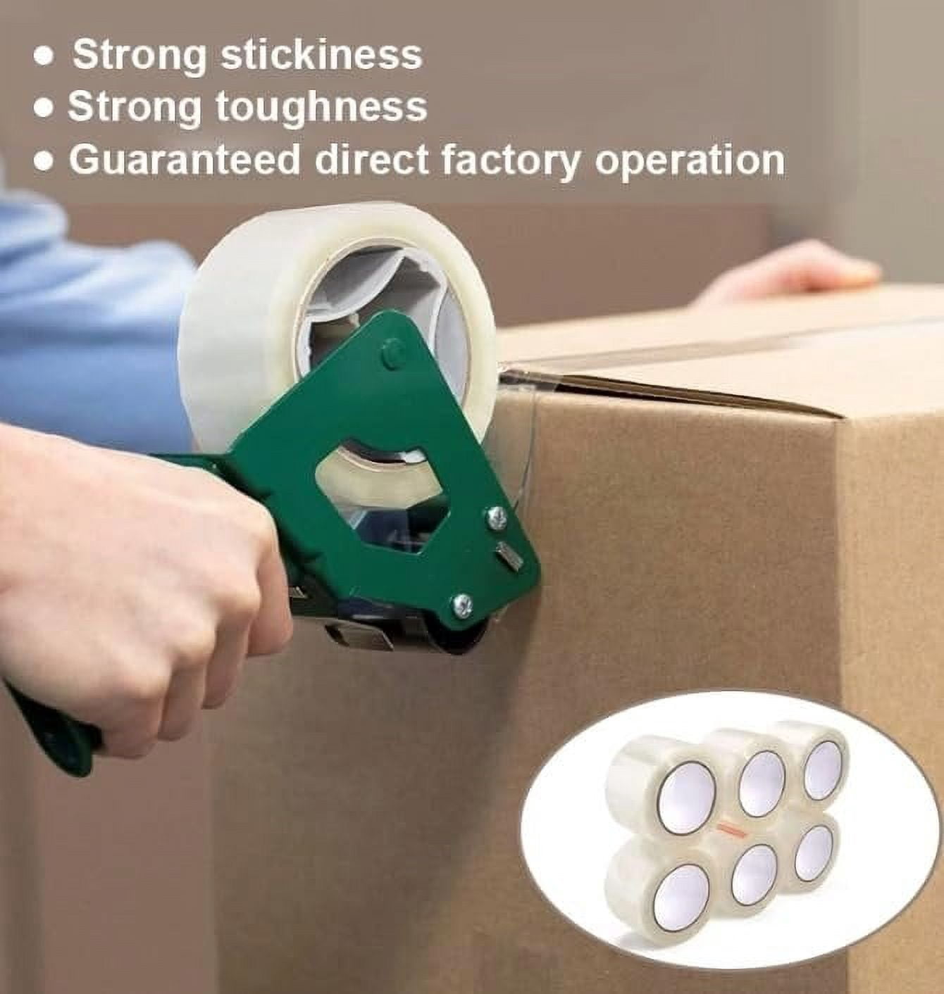 Supplyhut Shipping Packaging Sealing Tape (Clear, 6 Rolls, 2 in x 55 yd) oypmi