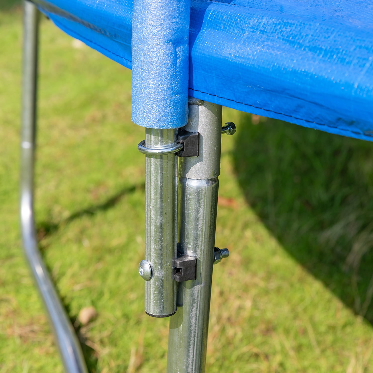 Sumdeal 14ft Outdoor Trampoline with Safety Enclosure and Ladder (Blue, 14 ft) ey7wa