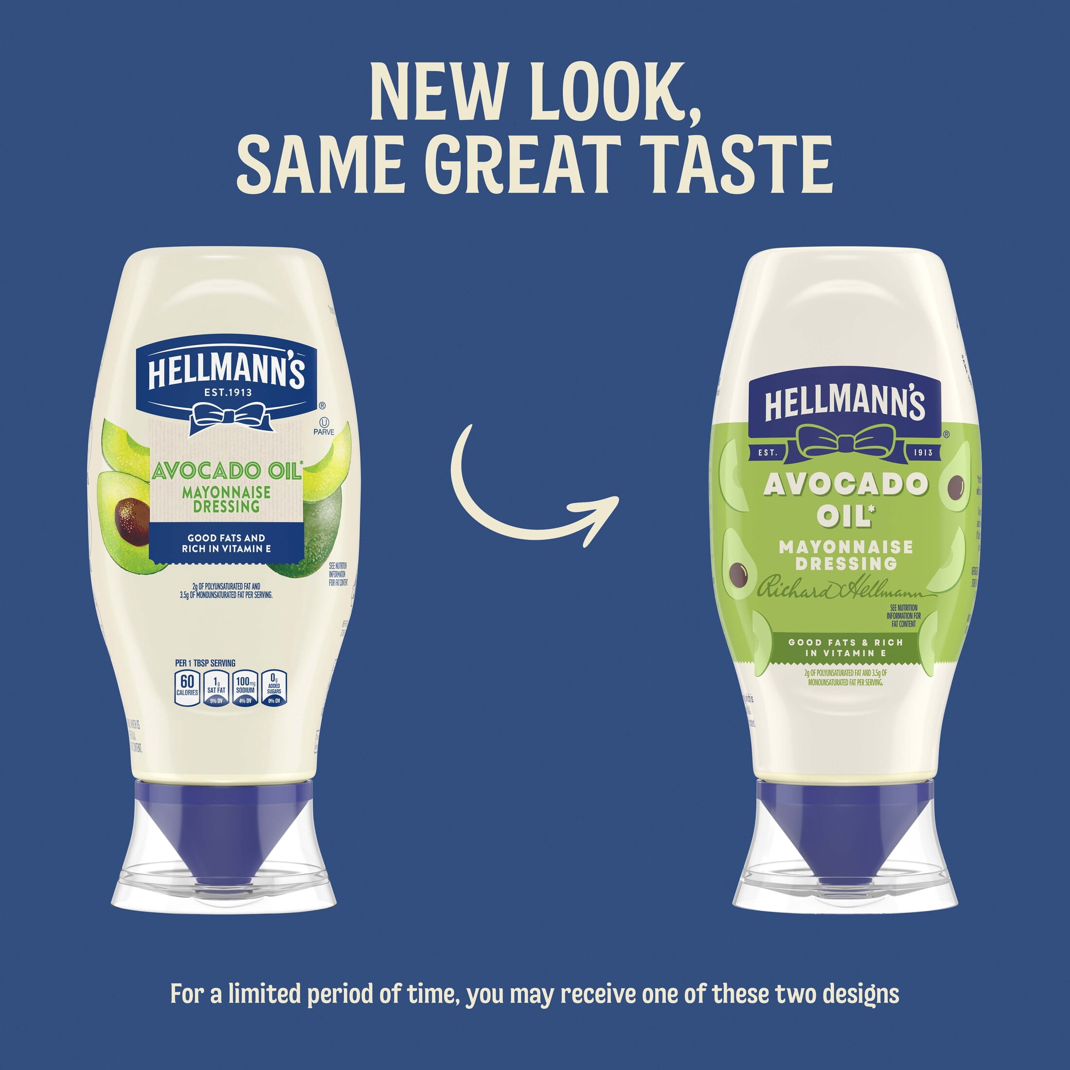 Hellmann's Avocado Oil Mayonnaise Dressing, Creamy Condiment for Sandwiches and Salads (11.5 fl oz) 6lnlf