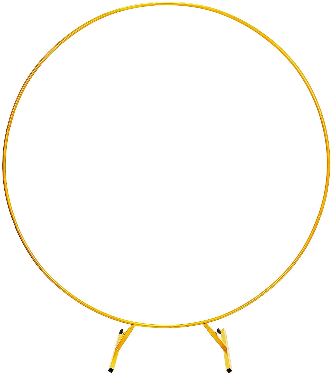 Langxun Round Balloon Arch Kit, Heavy-Duty Metal Backdrop Stand for Wedding and Birthday Party Decorations (Gold, 6 ft) 8dkwv