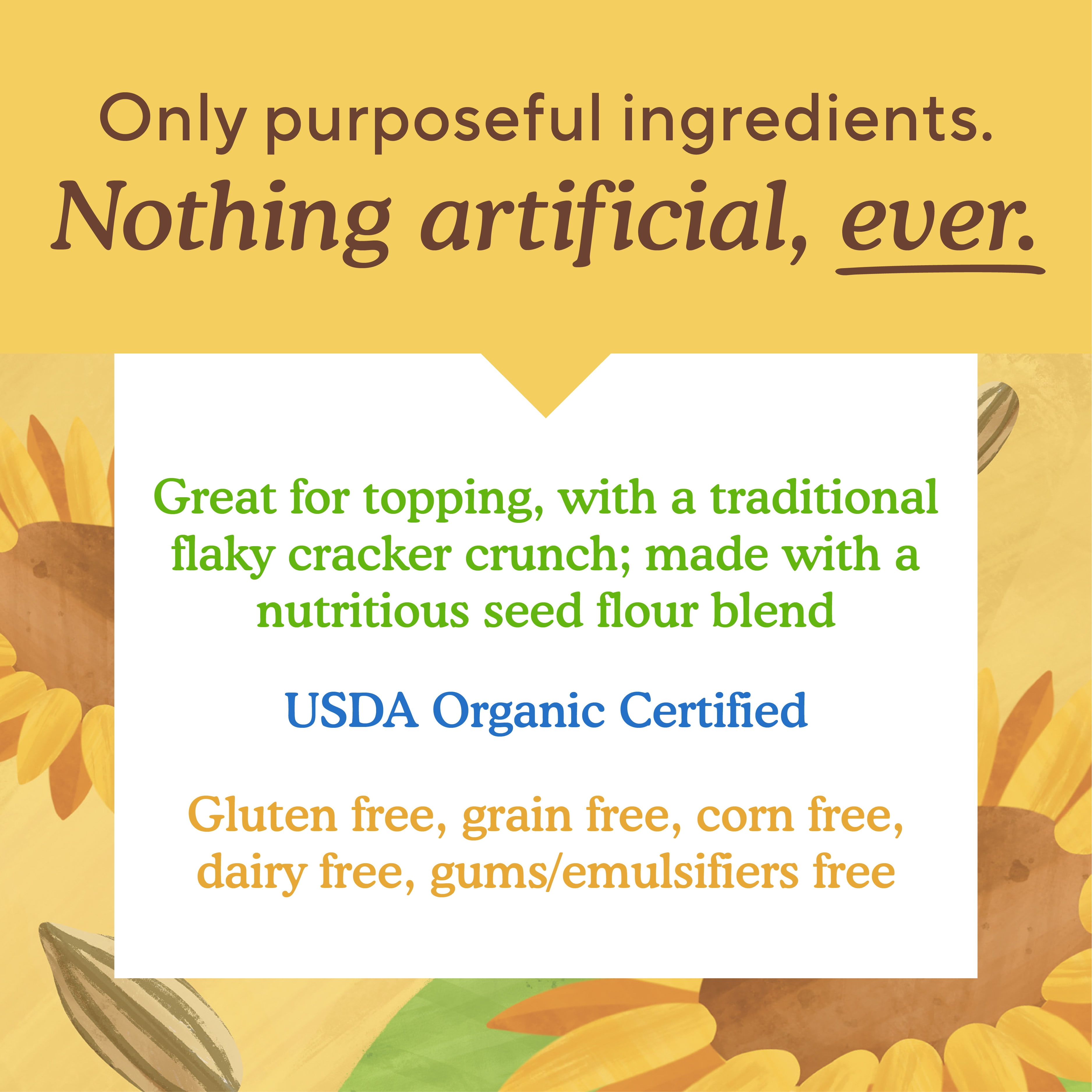 Simple Mills Organic Seed Flour Crackers, Everything Seasoning, Gluten-Free (4.25 oz) khj89