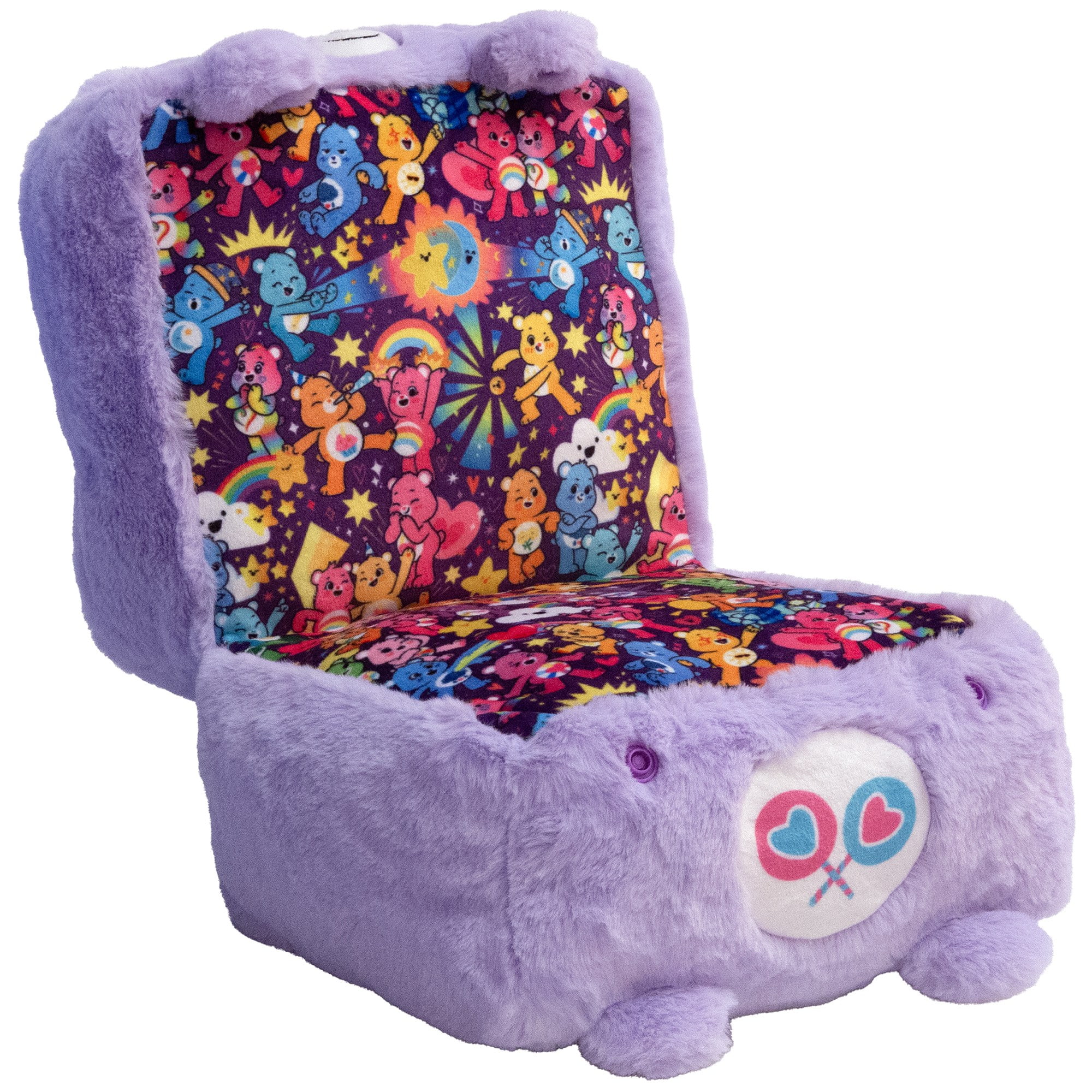 Happy Nappers Care Bears Pop N' Play Cube Share Bear Plush Pillow (Purple, 10 in) jgr45