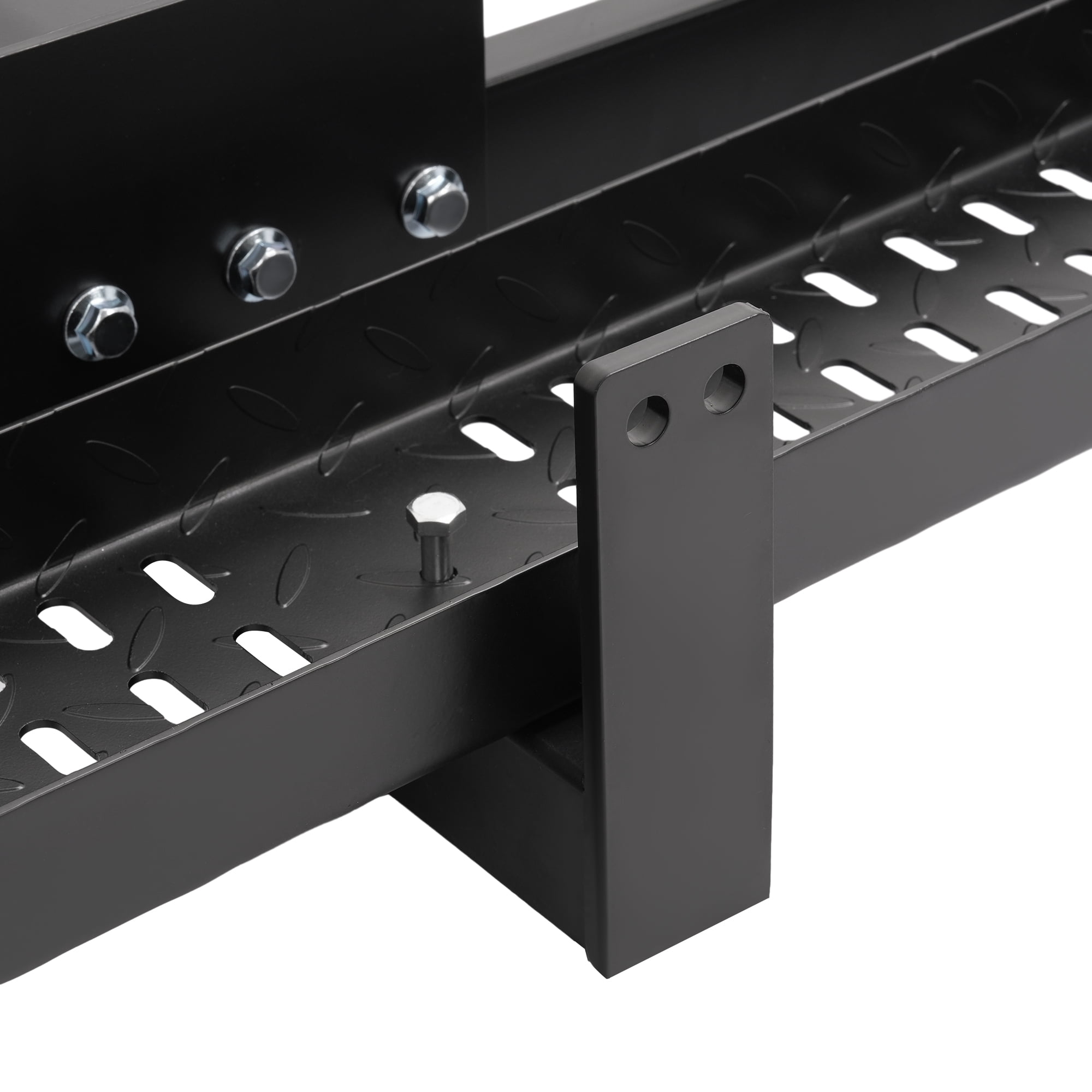 Kojem Motorcycle Dirt Bike Hitch Carrier Rack with Loading Ramp (Black, 500 lb Capacity) zb8pp