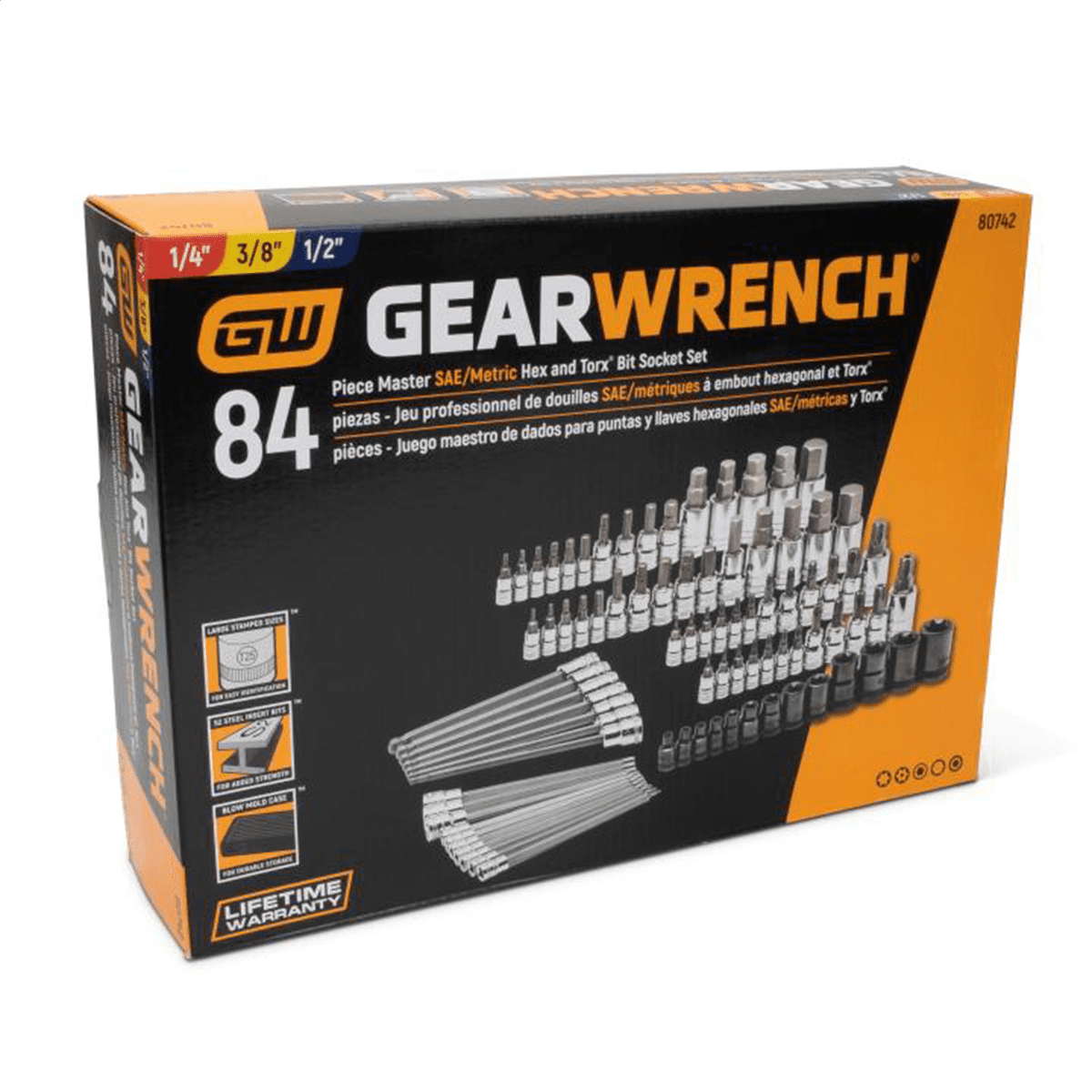 GEARWRENCH 84-Piece Master Hex and Torx Bit Socket Set (SAE/Metric, 84-Piece) jbce7