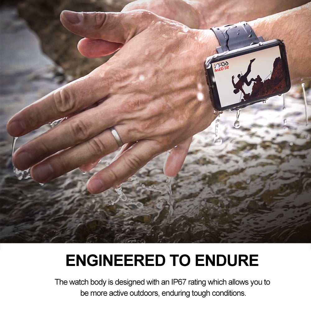 LEMFO 4G Smartwatch with 2.86-inch Touchscreen, GPS, WiFi, Bluetooth, 5MP Camera, Heart Rate Monitor (Black, 16GB ROM) 0b063