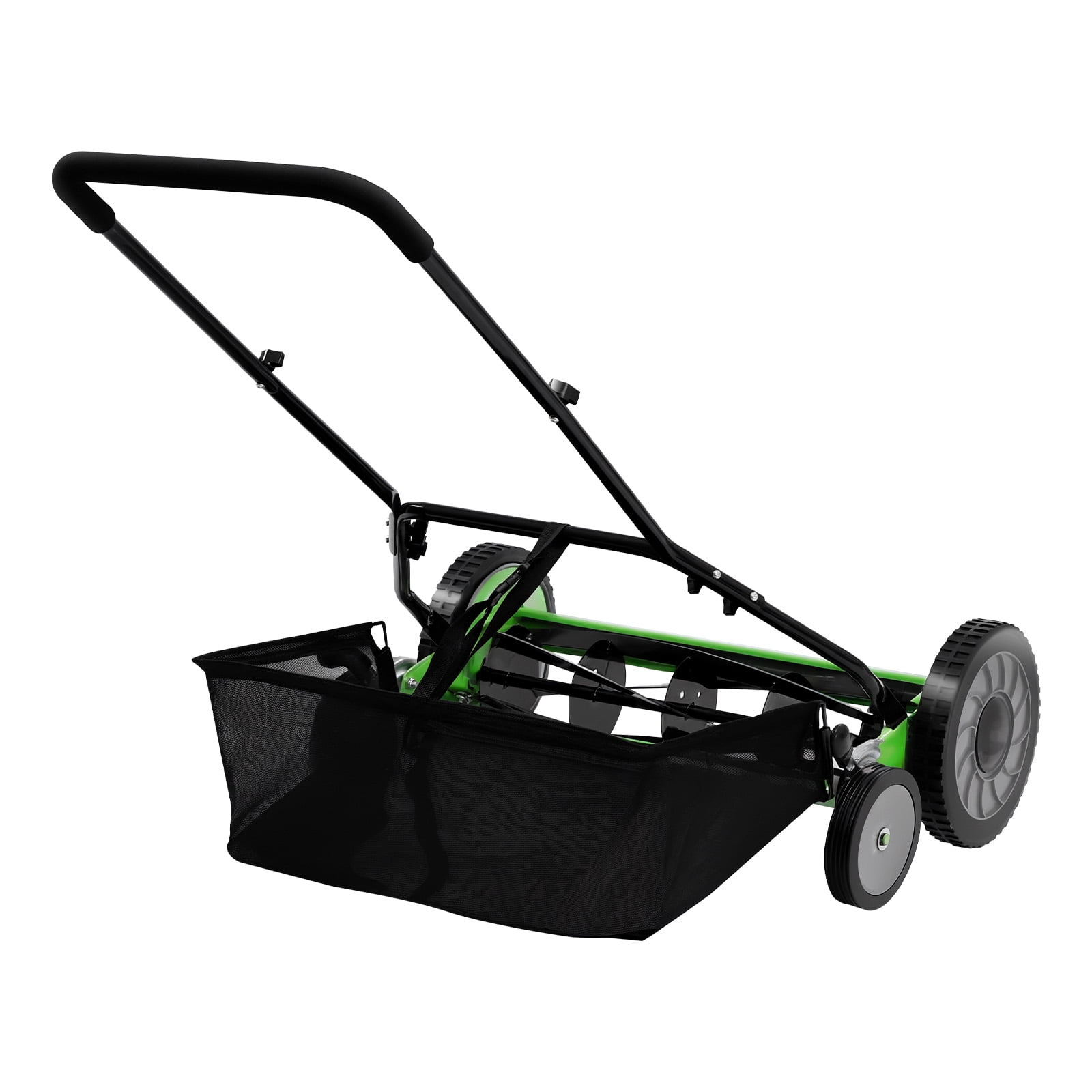 Hesries Manual Reel Lawn Mower, 20 Inch Push Grass Cutter with Grass Catcher (20 in) t9c39