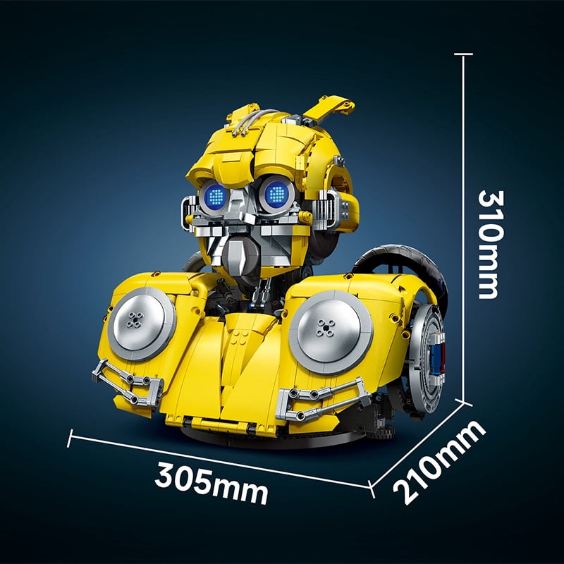 chanbrick Mech Robot Building Set, Steel Bumblebee Bust Model, Creative Construction Toy for Adults (1272 Pcs) hm10d