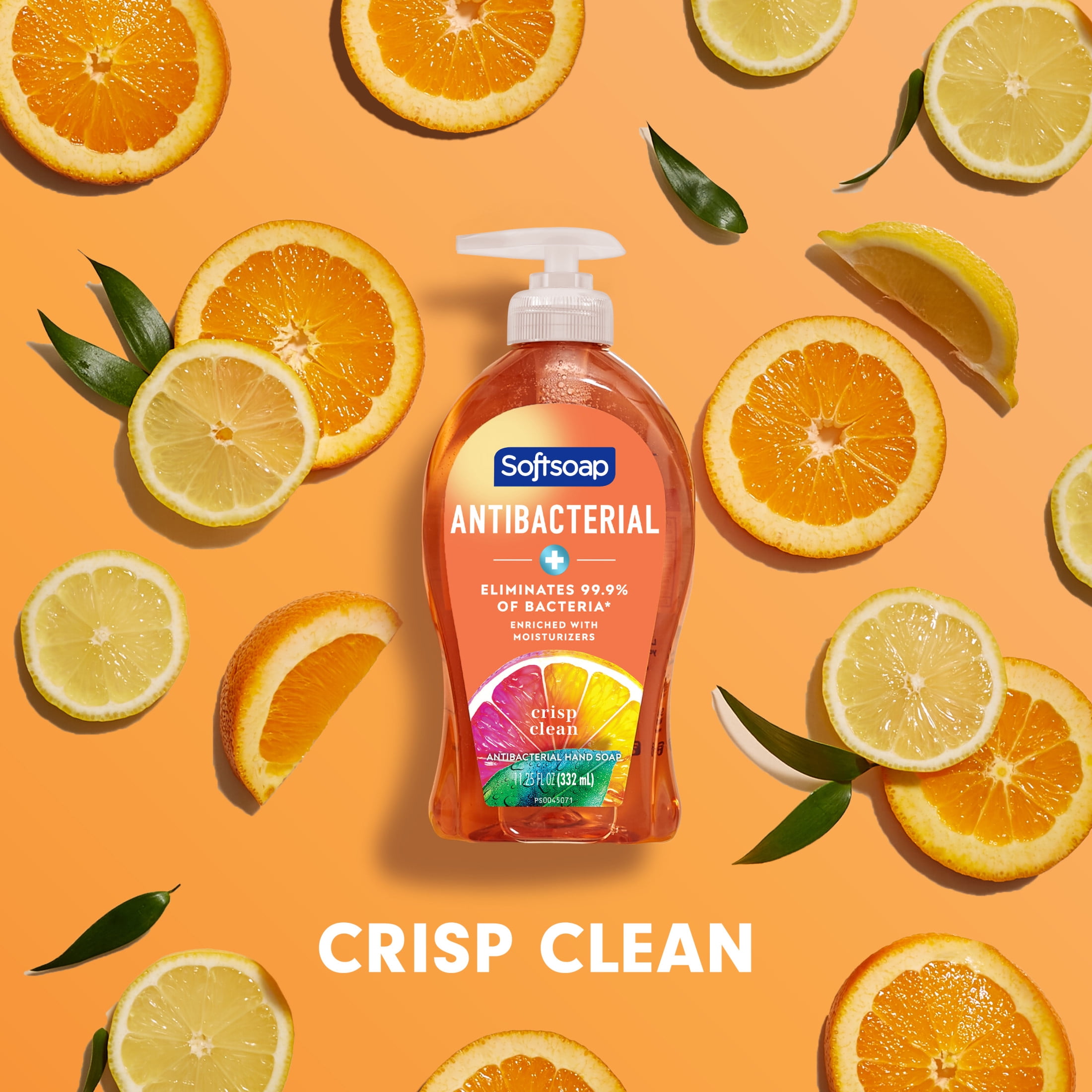 Softsoap Antibacterial Liquid Hand Soap, Crisp Clean, Moisturizing Formula (Clear, 11.25 fl oz) lcpe2