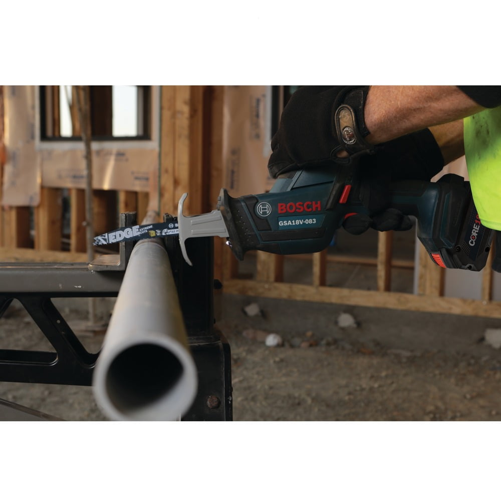 Bosch 18V Cordless Compact Reciprocating Saw, Variable Speed Trigger, LED Light (Tool Only, Refurbished) (15.75 in) 4g4lt
