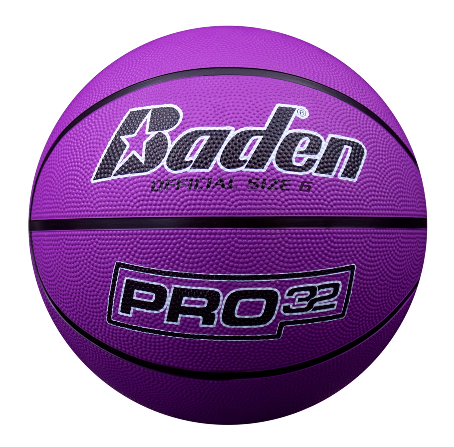 Baden Pro32 Basketball Durable Rubber Grip Indoor Outdoor Training Ball (Blue, 29.5 in) x077n