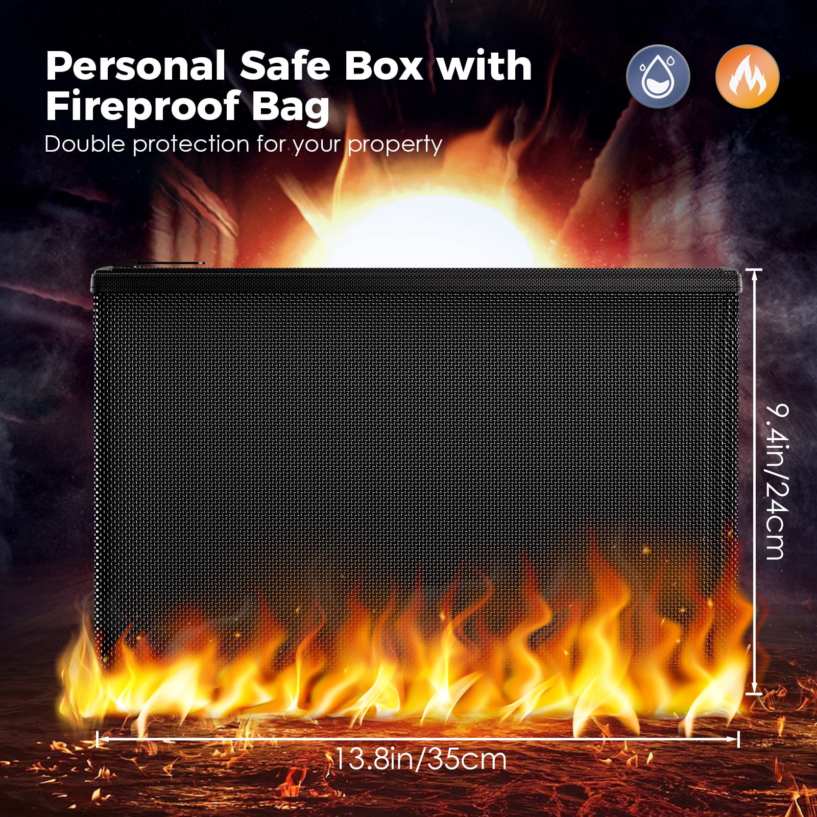 SRWTRCHRY Electronic Security Safe Box for Home and Office, Heavy-Duty Steel Construction with Digital Keypad and Emergency Keys (Black, 2.0 Cubic Feet) hzqff