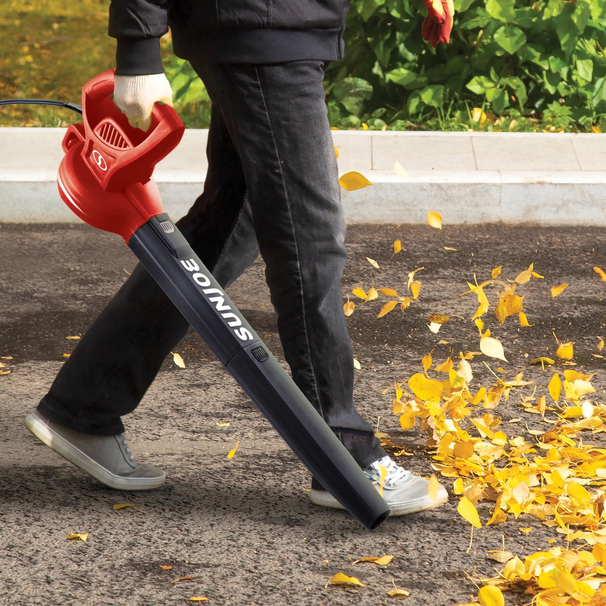 Sun Joe 6-Amp Corded Handheld Leaf Blower (Red, 3.9 lb) puv1r