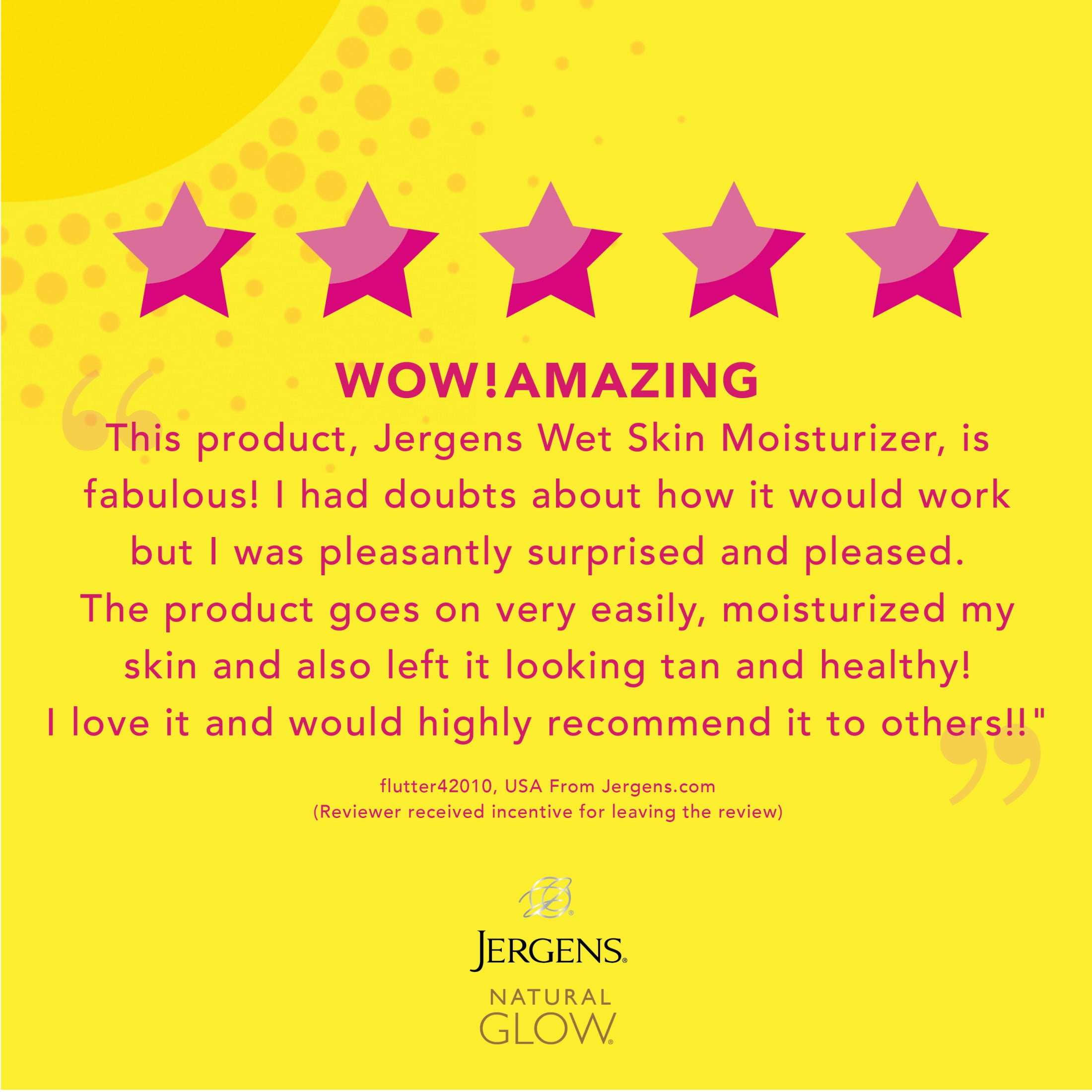 Jergens Natural Glow Wet Skin Moisturizer Self Tanner for Fair to Medium Skin (5 Pack, 7.5 fl oz) yfn7i