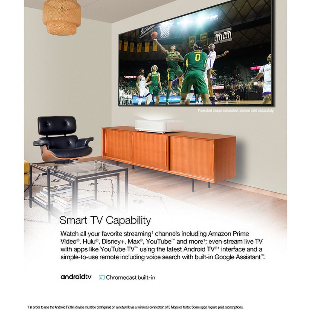 Epson EpiqVision Ultra LS650 Smart Streaming Laser Projector (White, 120 in) fq7z4