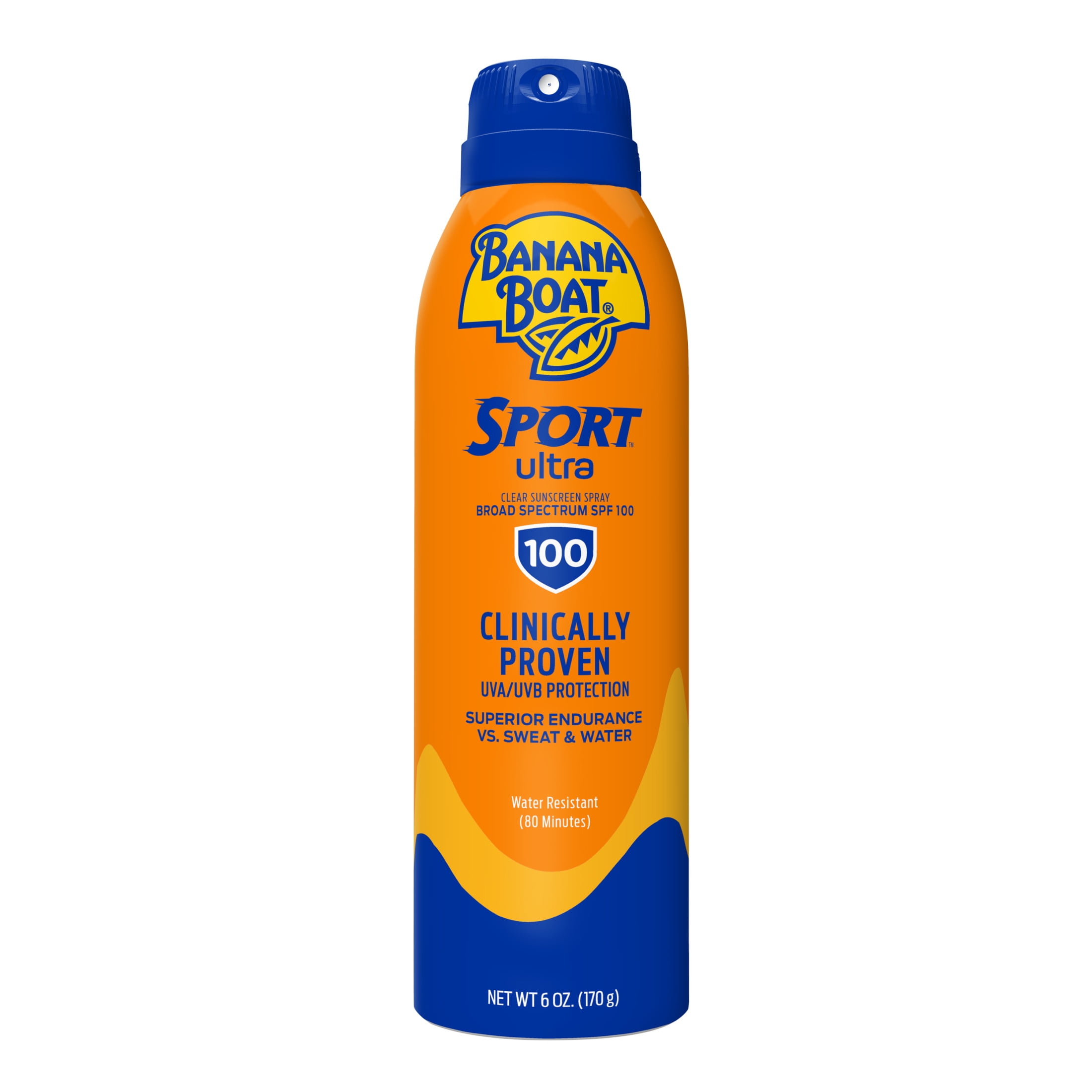Banana Boat Sport Ultra SPF 100 Sunscreen Spray, High-Performance Broad Spectrum Sunblock (Clear, 6 oz) 9incd