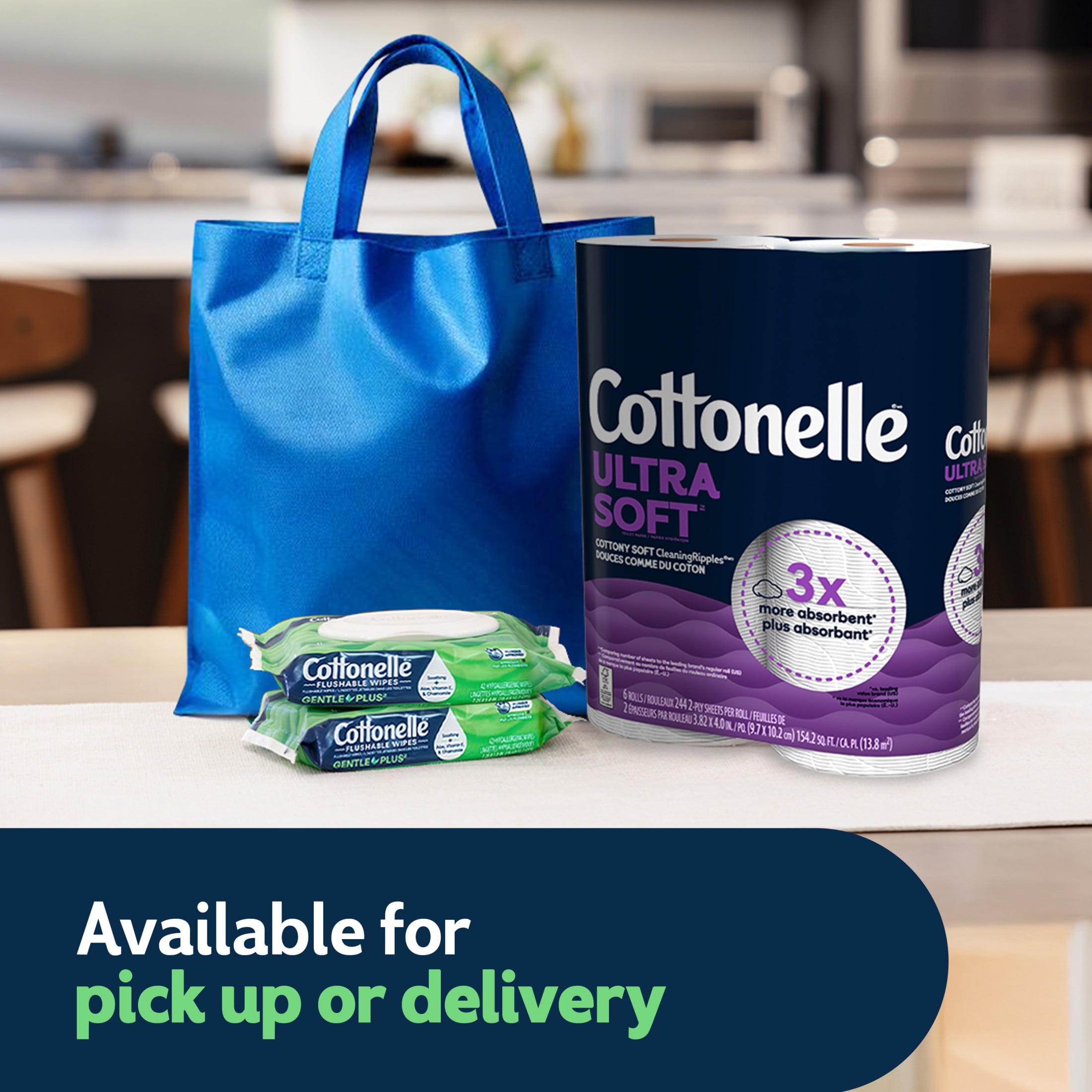 Cottonelle GentlePlus Flushable Wet Wipes, Soothing Aloe & Vitamin E (2 Flip-Top Packs, 84 Wipes Total) v1yjl