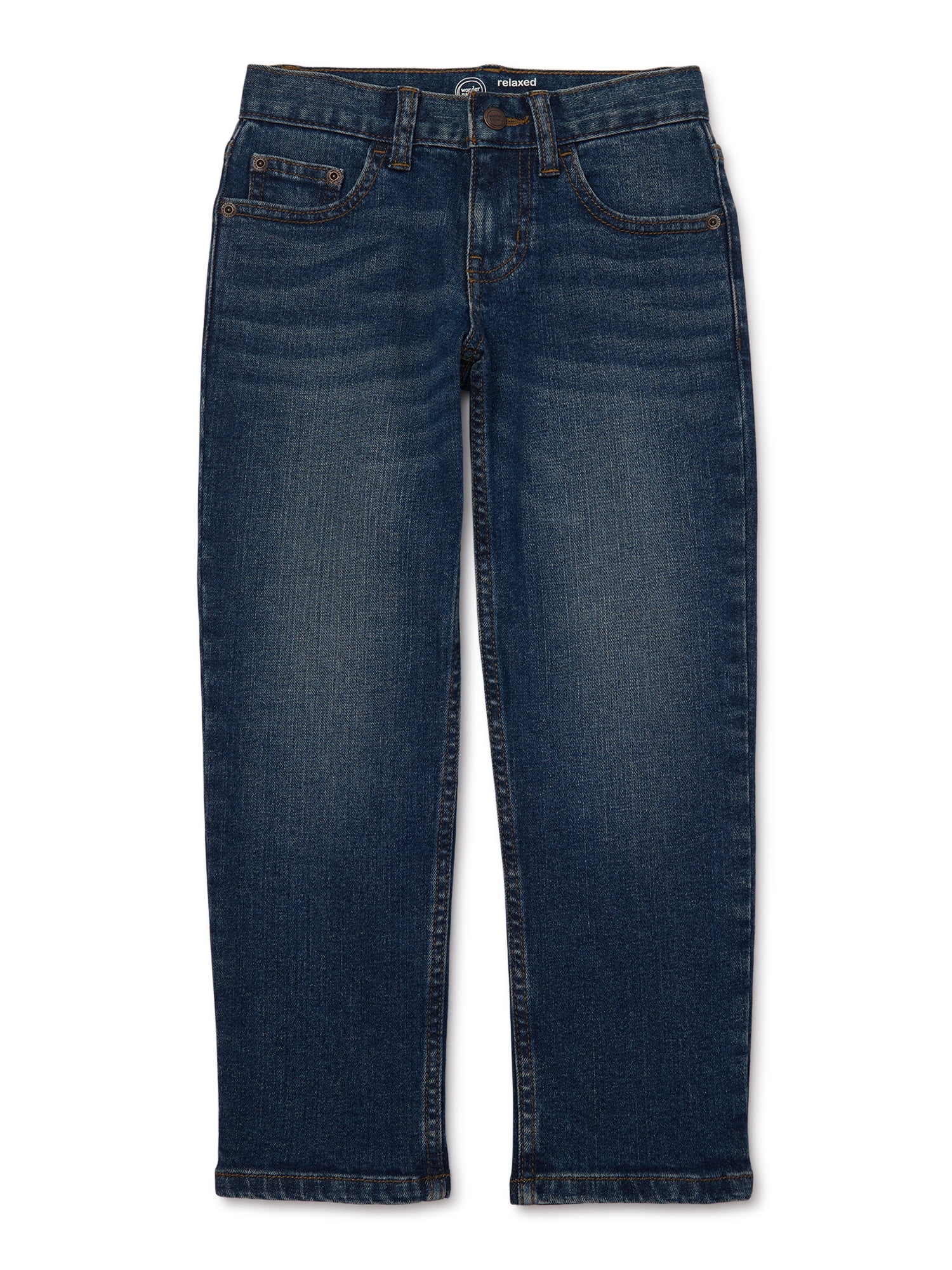 Wonder Nation Boys Relaxed Denim Jeans (Grey, Size 4-18) y7u6a