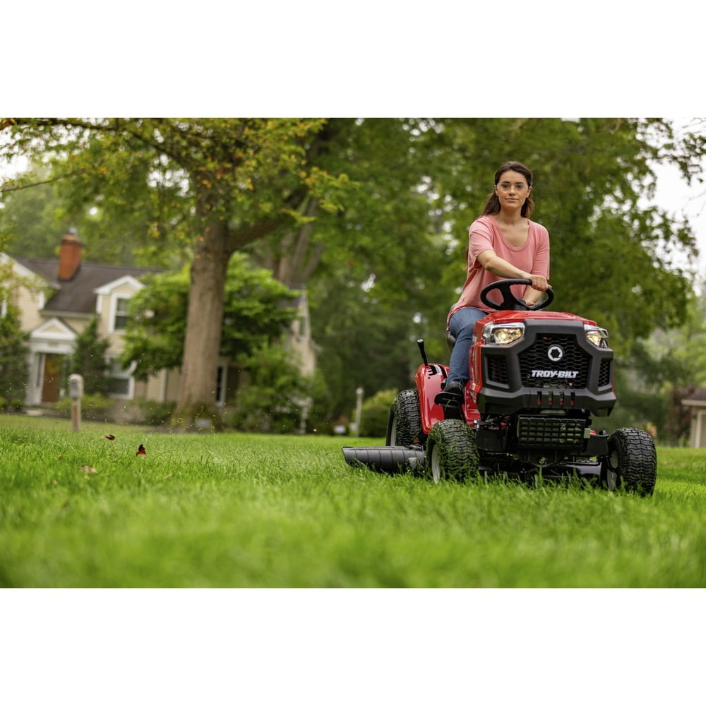 Troy-Bilt Bronco 42 in. Riding Gas Lawn Mower (547cc Engine, 42 in. Cutting Deck) helju