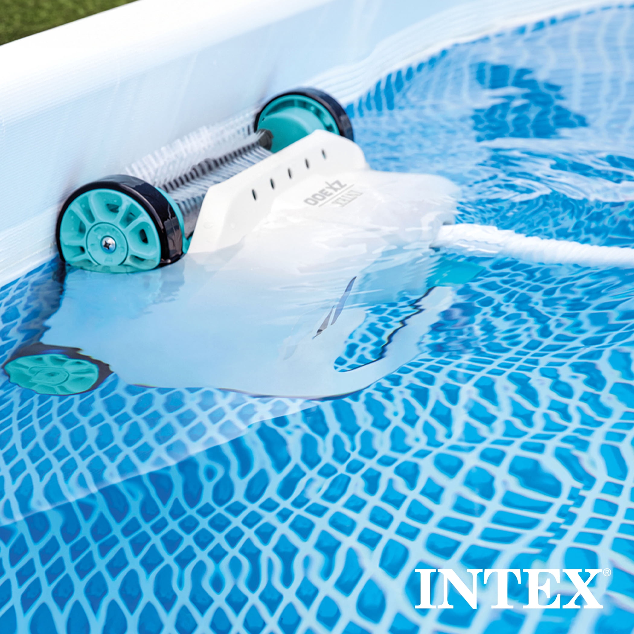 Intex Ultra XTR Above Ground Swimming Pool Set with Sand Filter Pump and Automatic Vacuum (Grey, 18 ft x 52 in) idwve