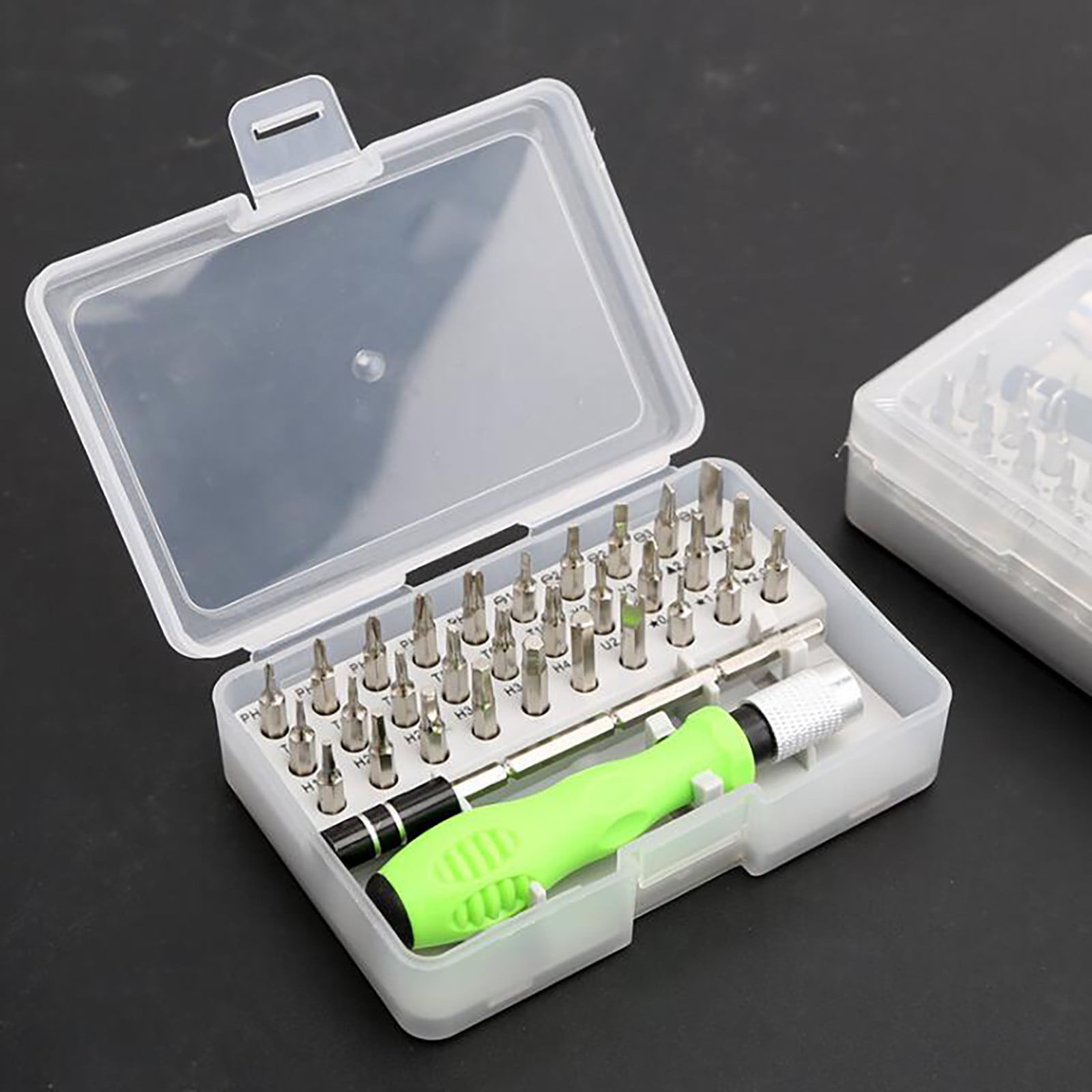 WQQZJJ Precision Screwdriver Set 32-in-1 Magnetic Repair Tool Kit (Green, 32 Piece Set) cpjvd