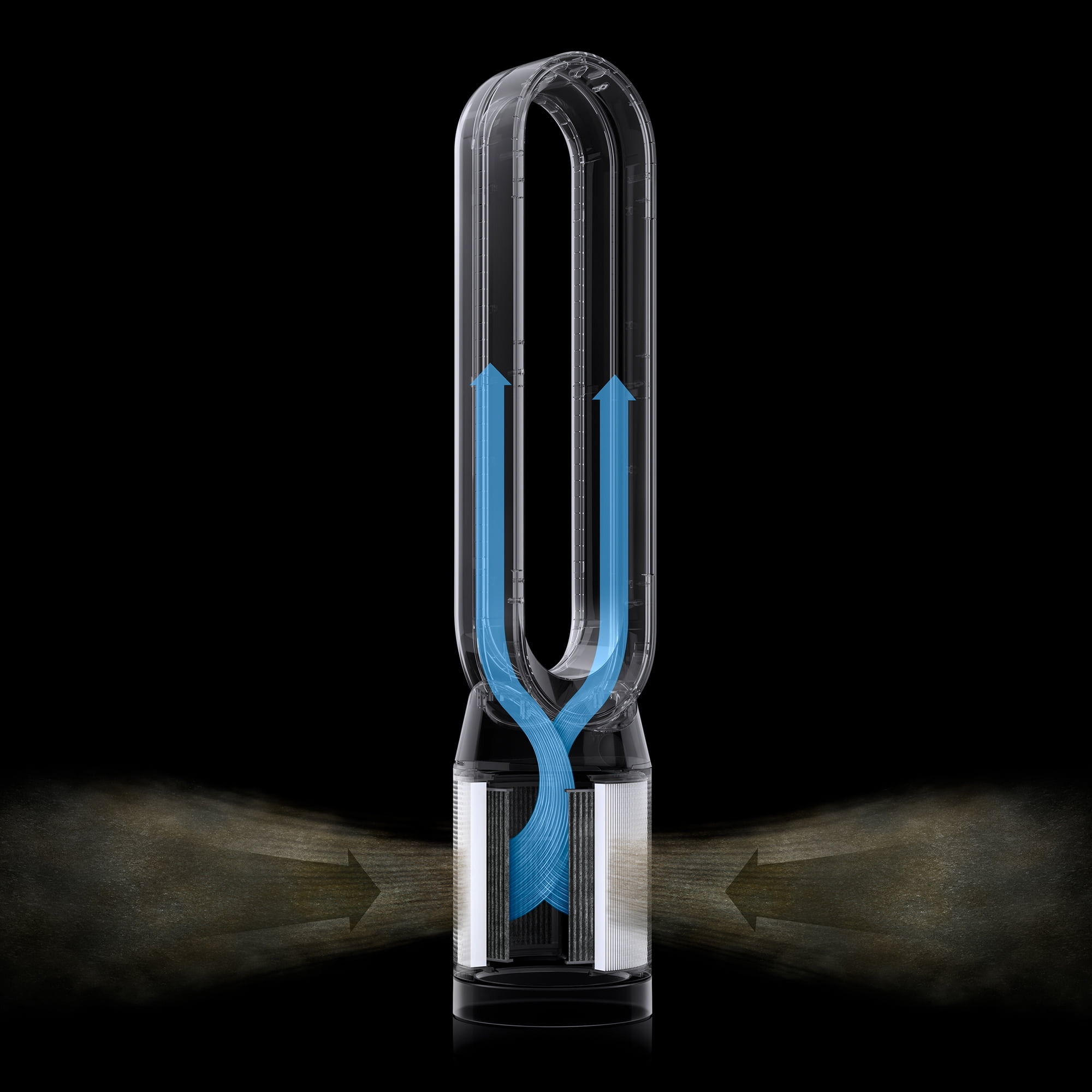 Dyson Purifier Cool Tower Fan TP7C HEPA Activated Carbon Air Purifier (White/Silver, 101 sq ft) lu42h