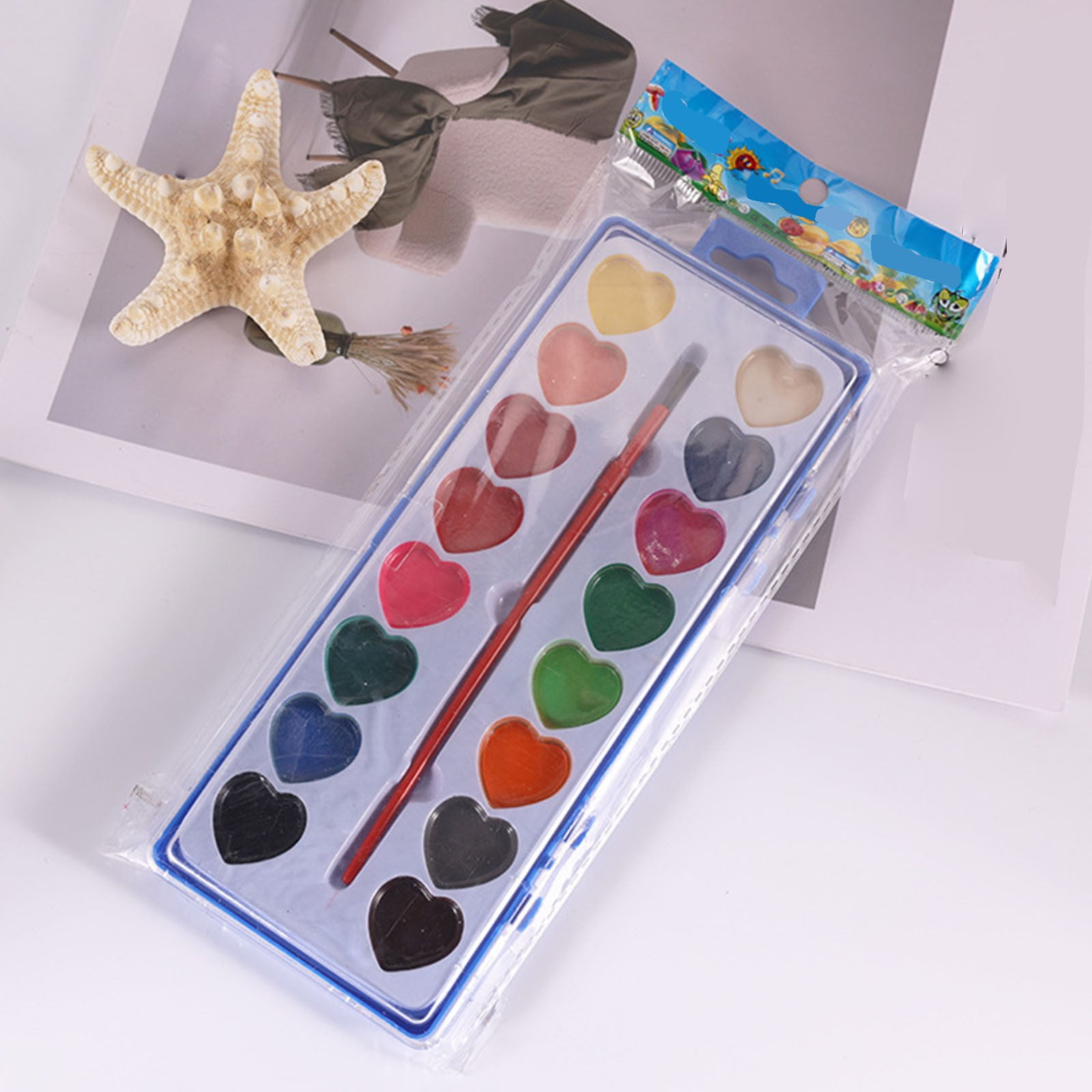 Darzheoy Watercolor Paint Set, Washable Art Supplies with Paintbrush (16 Colors) jxqqc