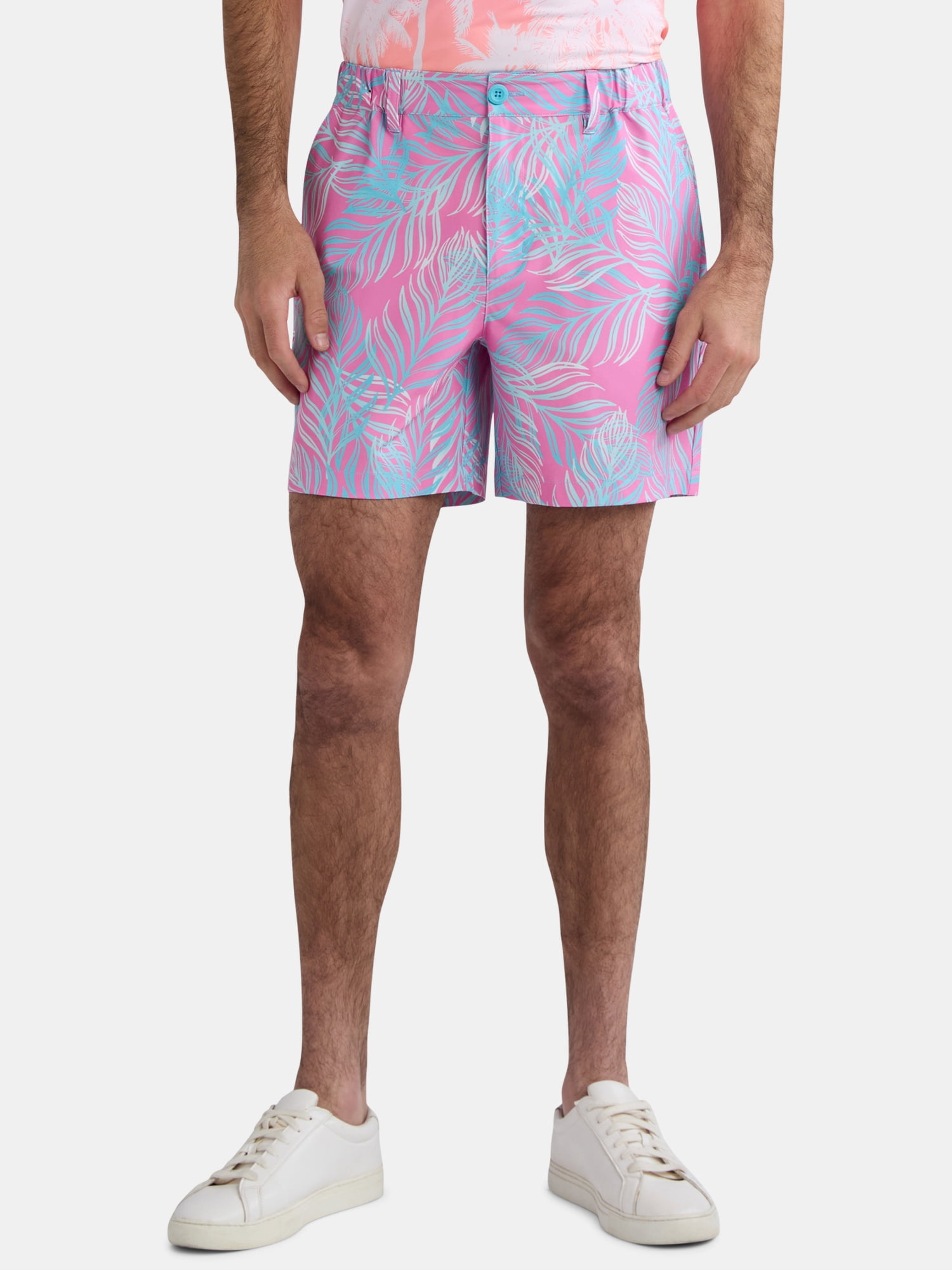Birdie Bound Men's Novelty Printed Golf Shorts, Performance Stretch Fabric (Pink, XS-5XL) ebqhn