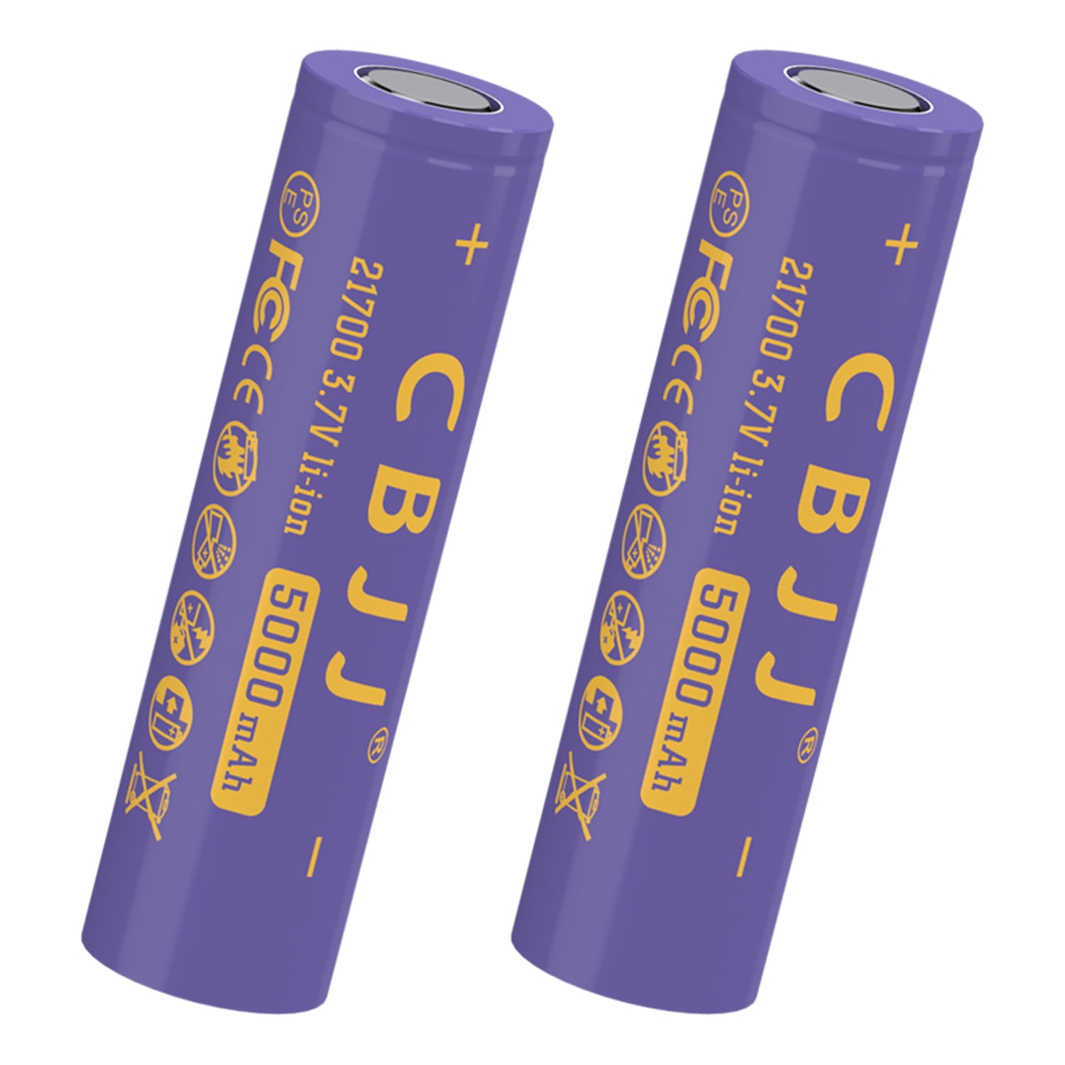 CBJJ 21700 Rechargeable Li-ion Battery 3.7V 5000mAh High Capacity Flat Top Cell for Flashlights (1 Pack) jowkd
