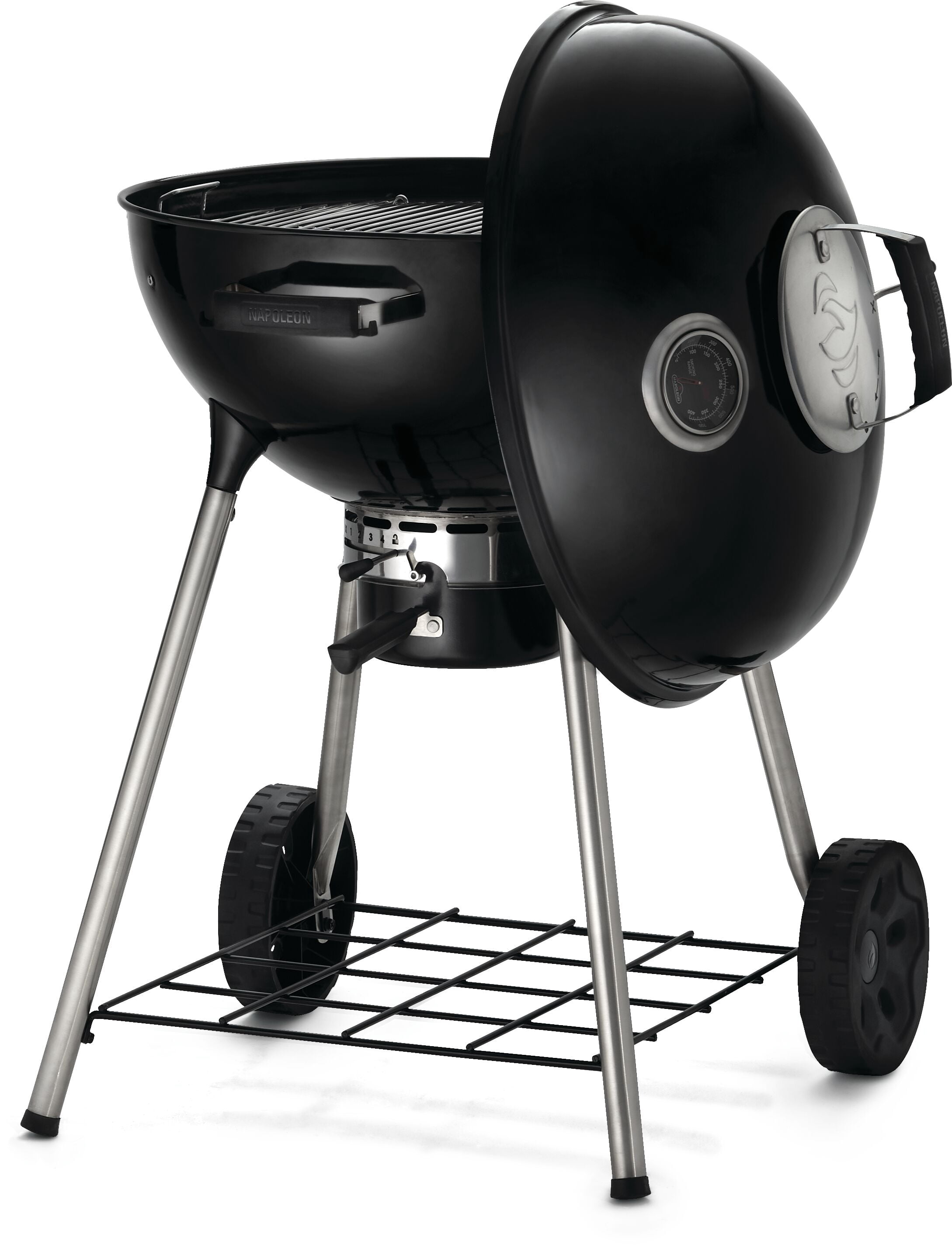 Napoleon 22 in. Kettle Charcoal Grill with Vortex Heat Management (Black, 22 in.) x241b