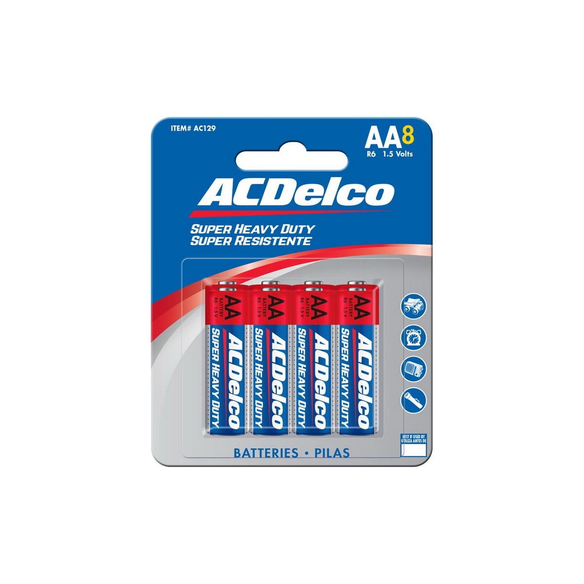 ACDelco AA Alkaline Batteries, Heavy Duty Long-Lasting Power (8 Pack) ttpf6