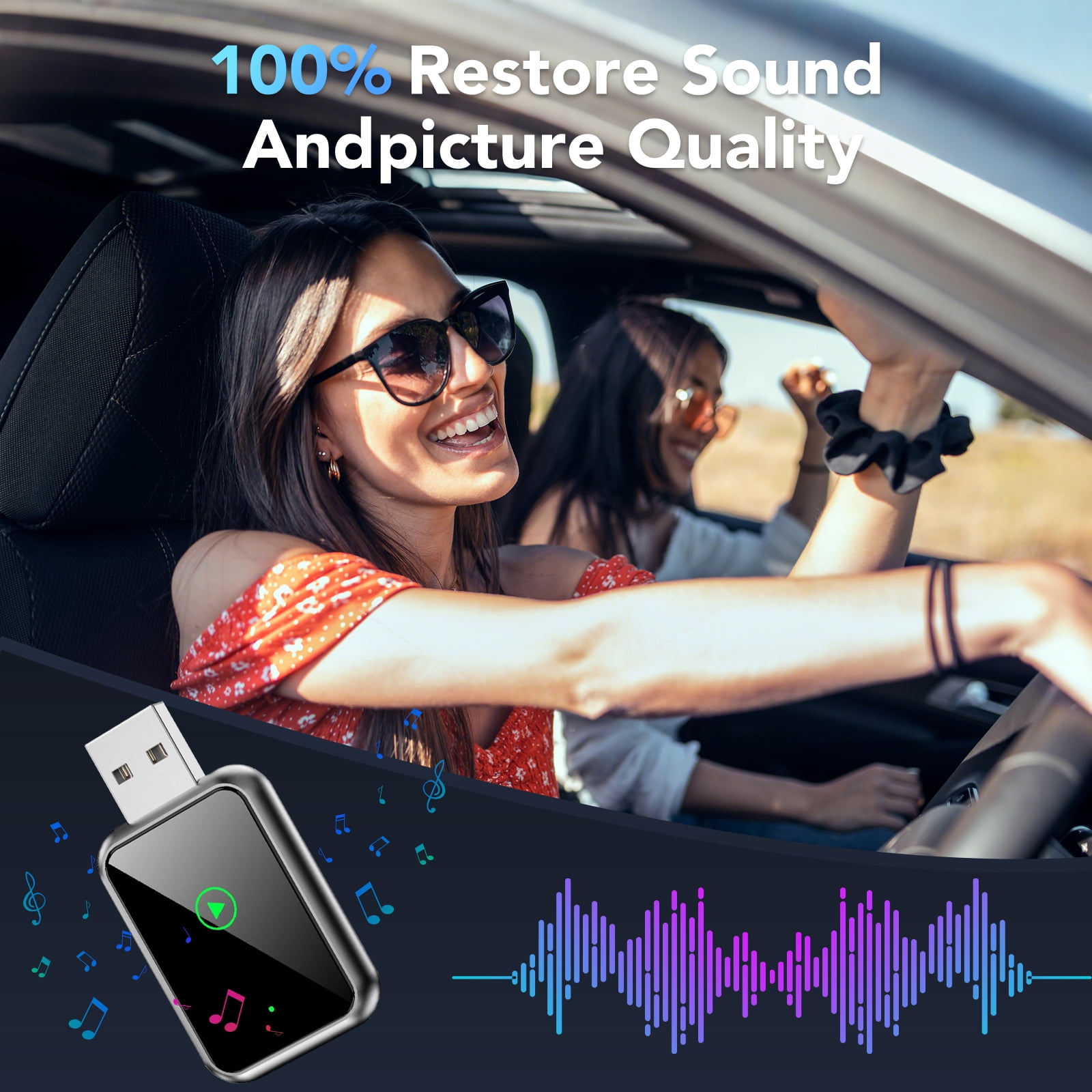 SUPBS Wireless CarPlay Adapter for iPhone, Wired to Wireless Converter Dongle (Black, 1 Pack) acfon