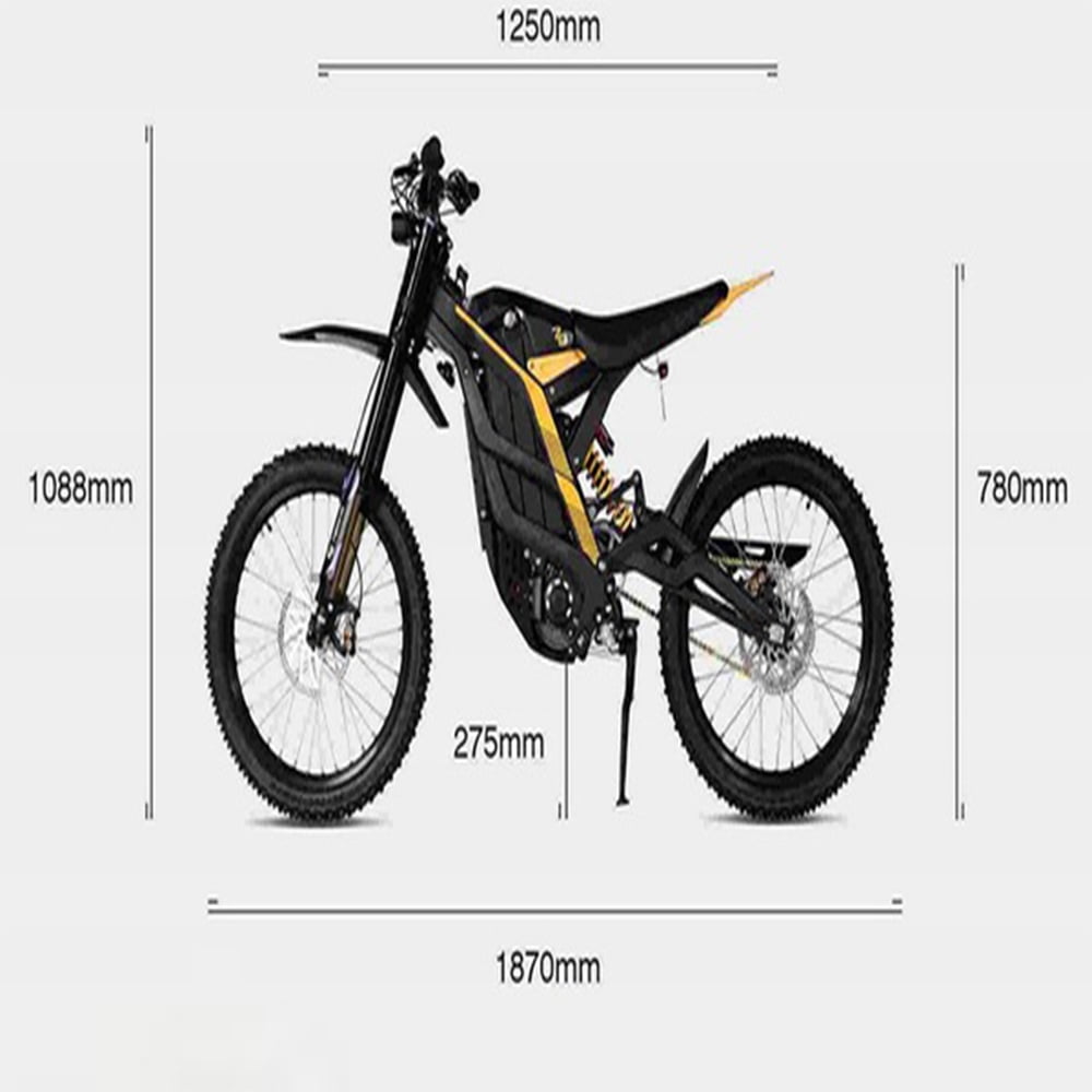 79Bike Falcon Pro Electric Bike for Adults, High-Performance Off-Road E-Bike with 72V Battery (Black) 3g516